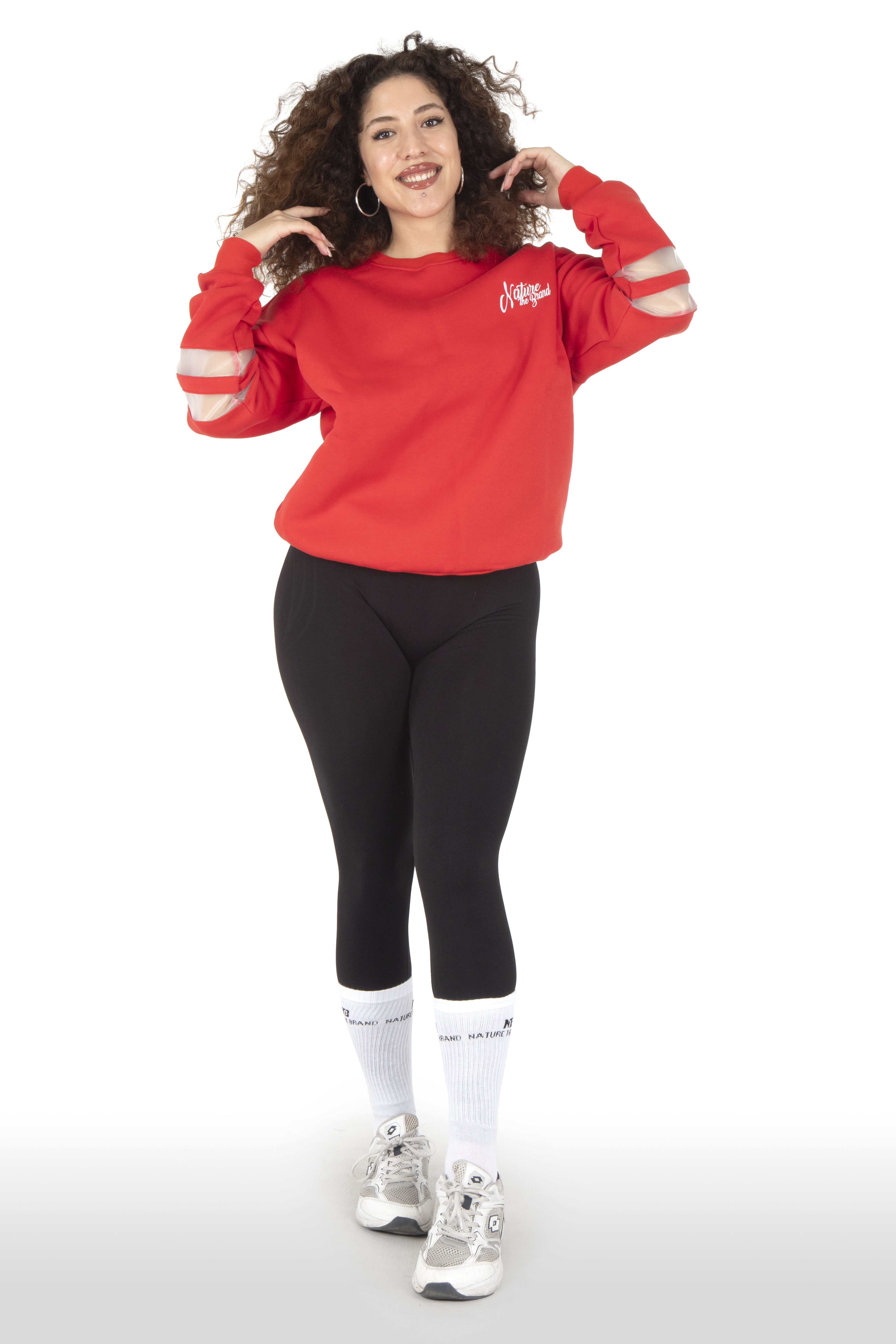 NTB Damen-Sweatshirt mit Rundhalsausschnitt, Schwarz