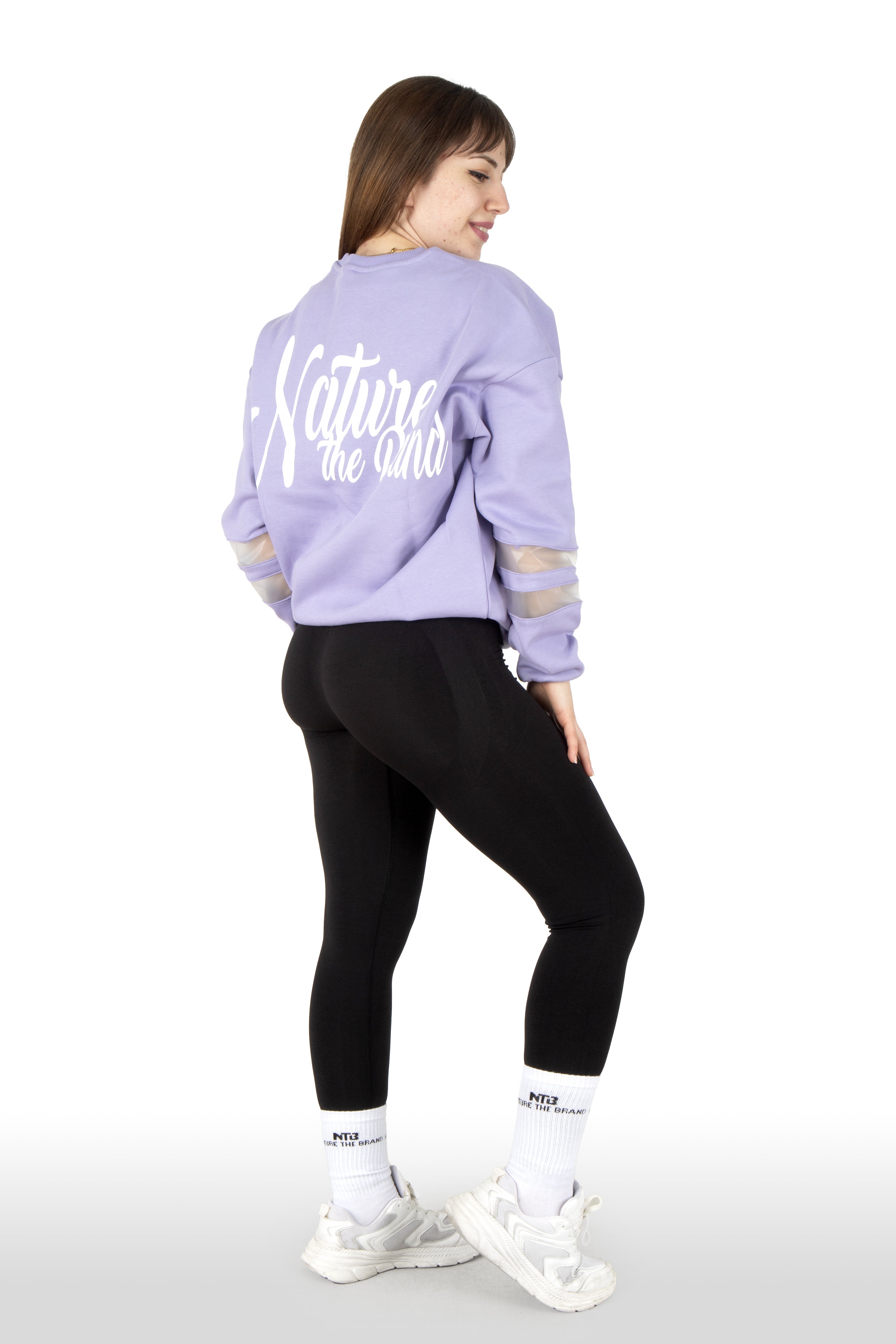NTB Damen-Sweatshirt mit Rundhalsausschnitt, Schwarz