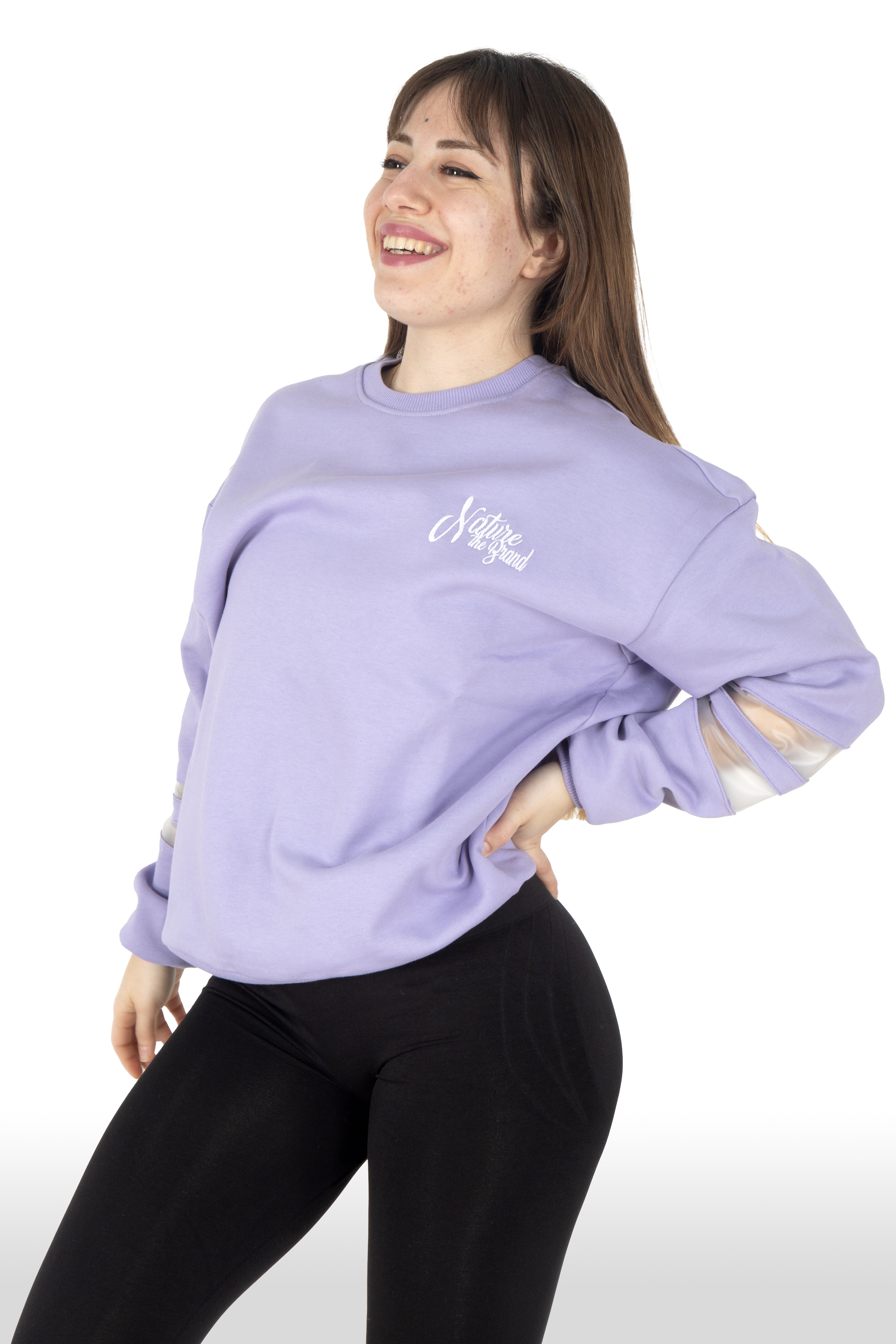 NTB Damen-Sweatshirt mit Rundhalsausschnitt, Schwarz
