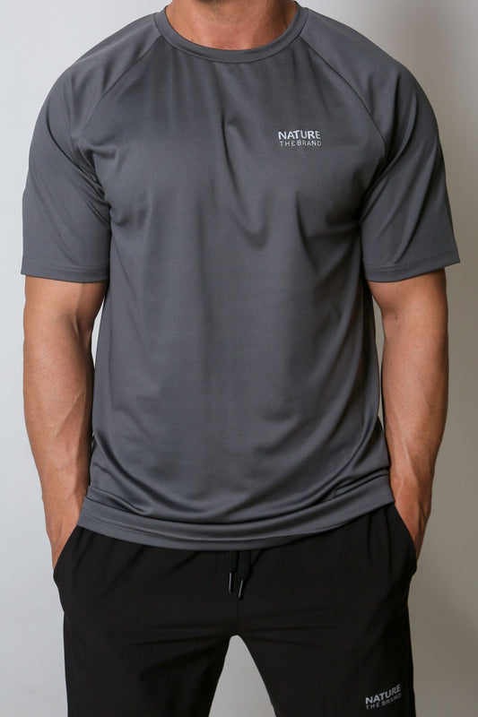 Reglan Kol Standart Performans T-Shirt Gray