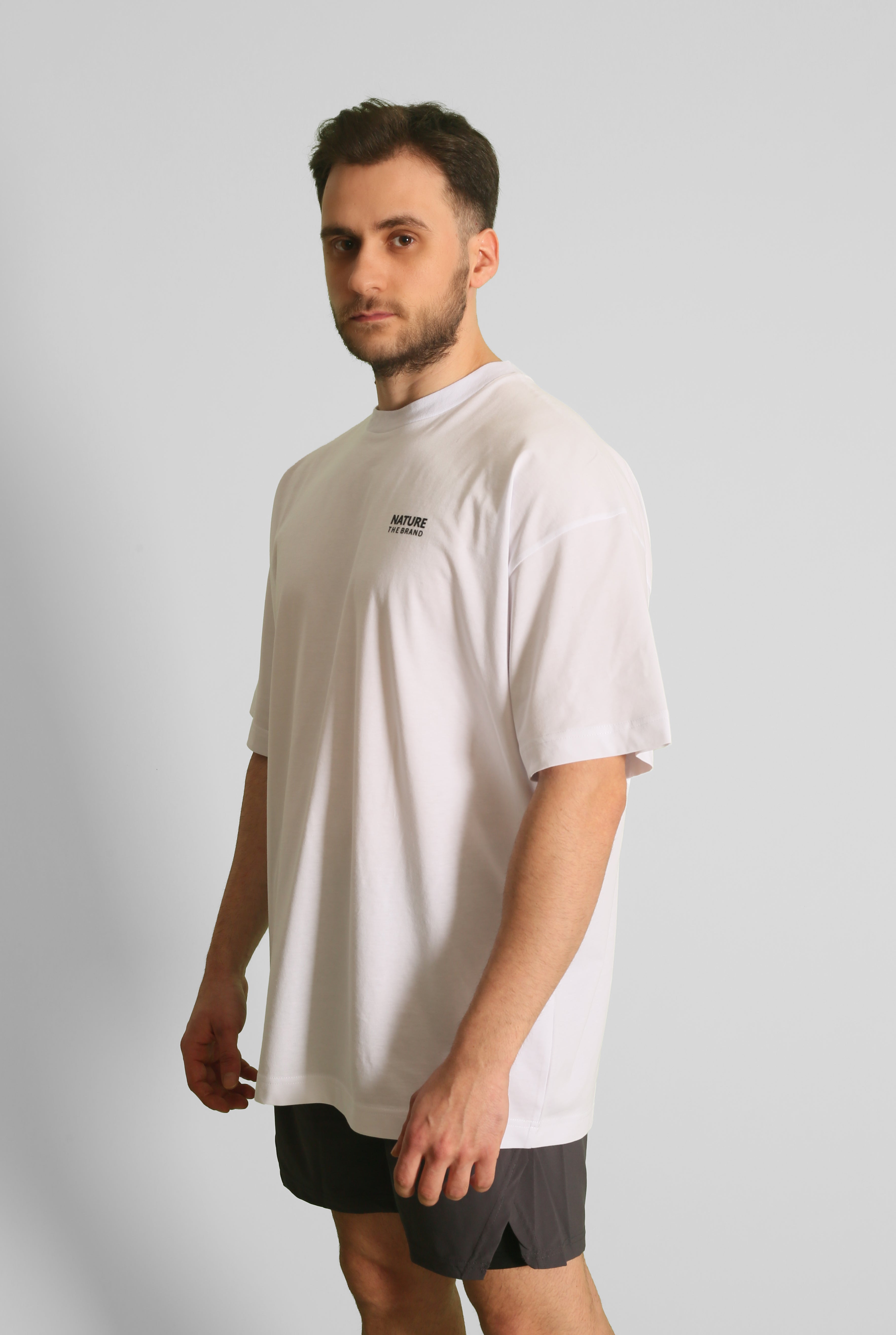 NTB Unisex Sırt Baskılı Oversize T-Shirt White