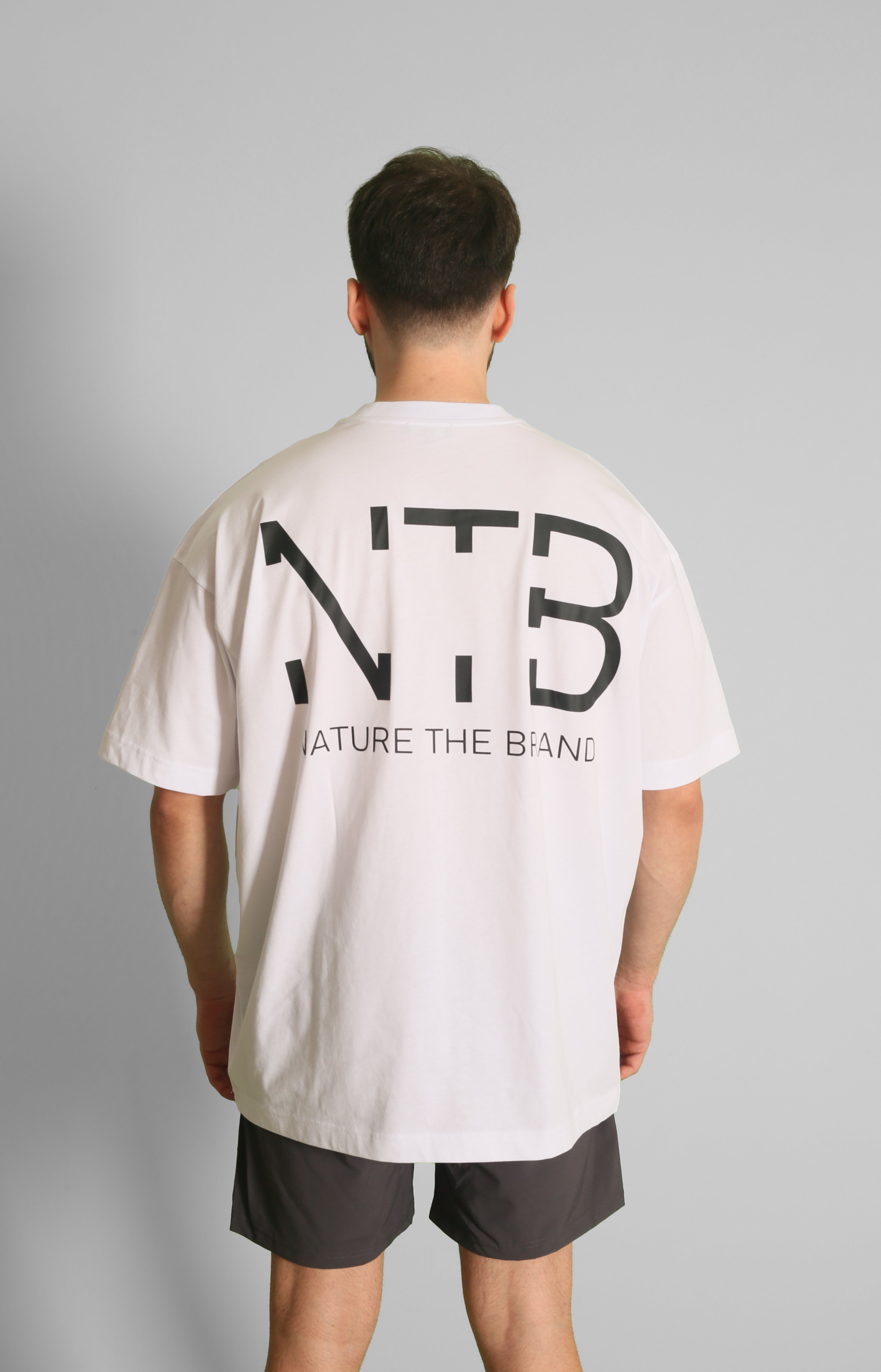 NTB Unisex Sırt Baskılı Oversize T-Shirt White