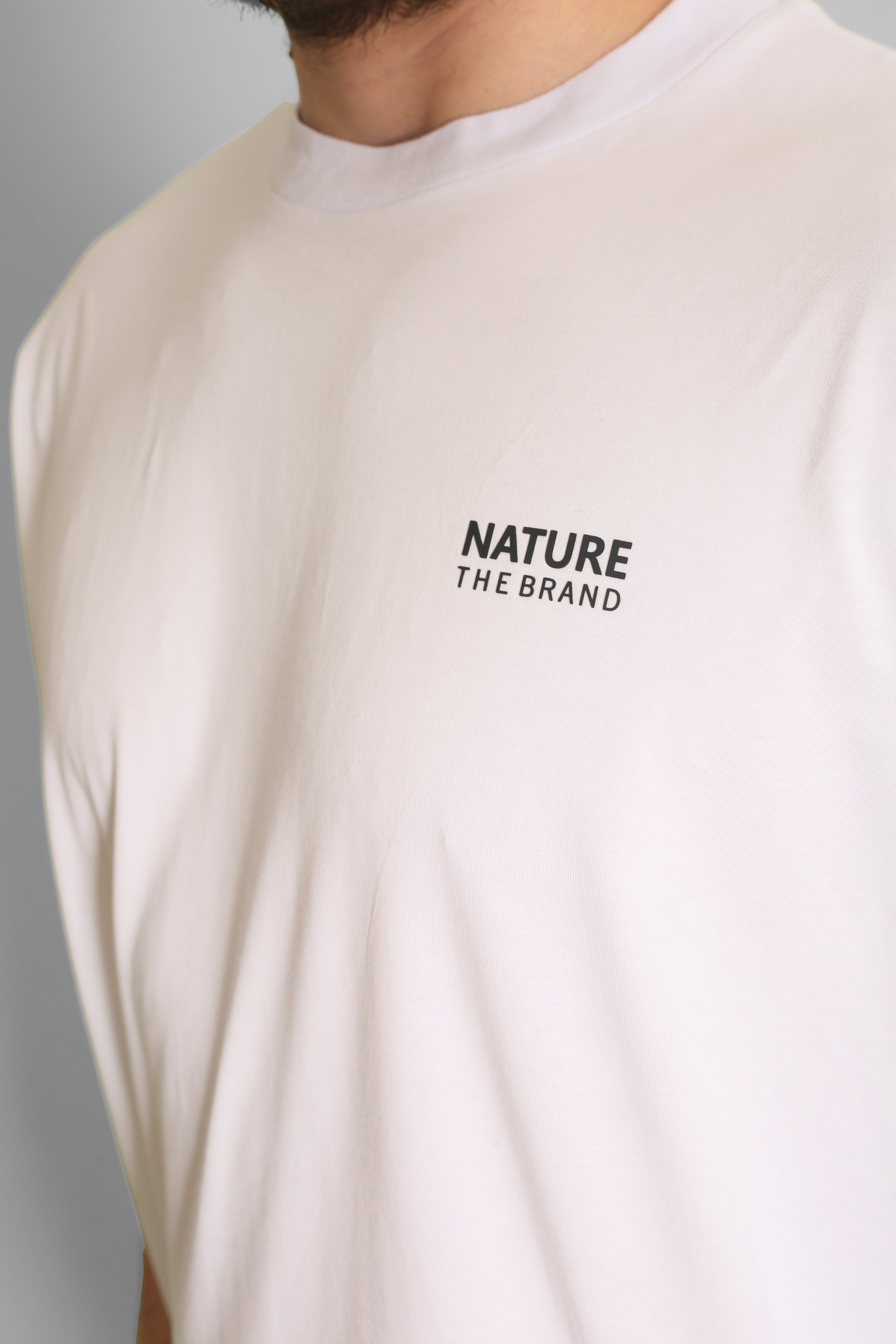 NTB Unisex Sırt Baskılı Oversize T-Shirt White