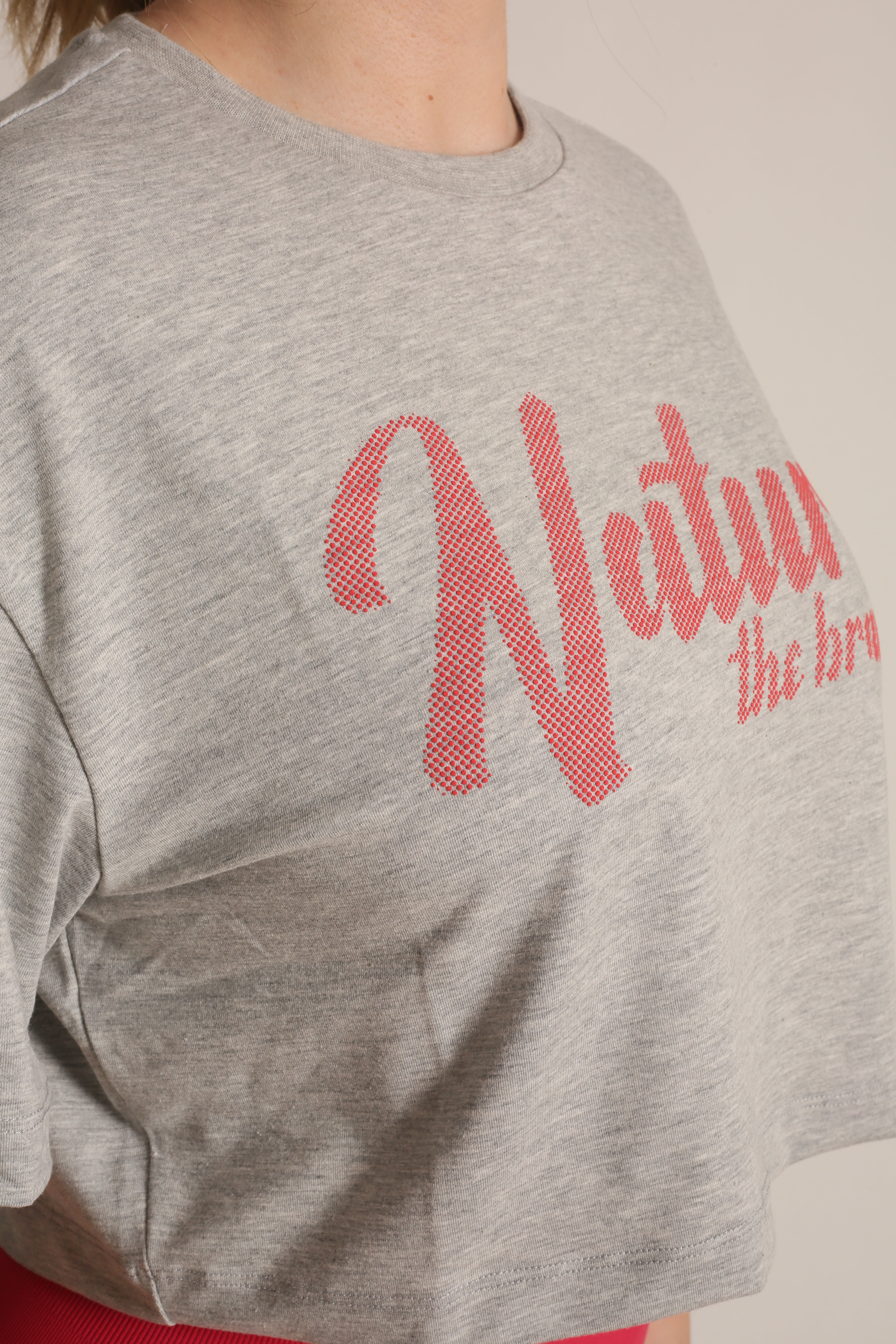 NTB Crop T-Shirt Gray