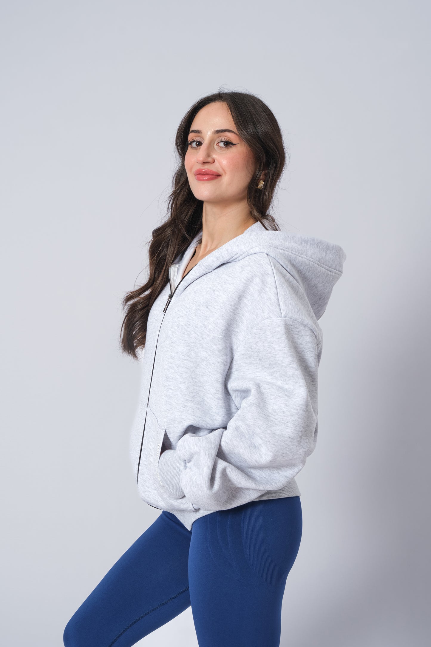 Kadın Gri Hoodie