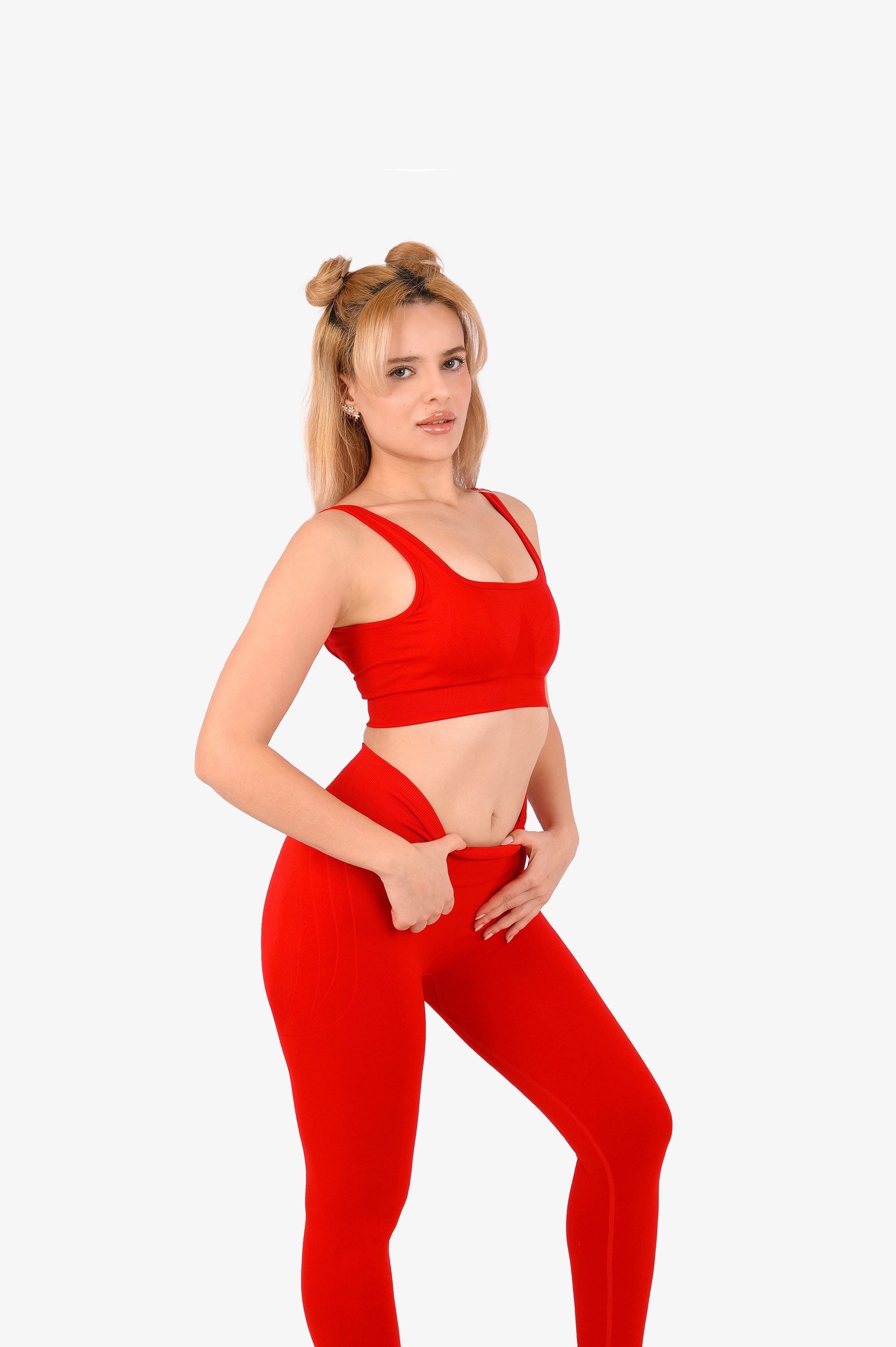 Dikişsiz Sculpt Sporcu Sütyeni Kırmızı