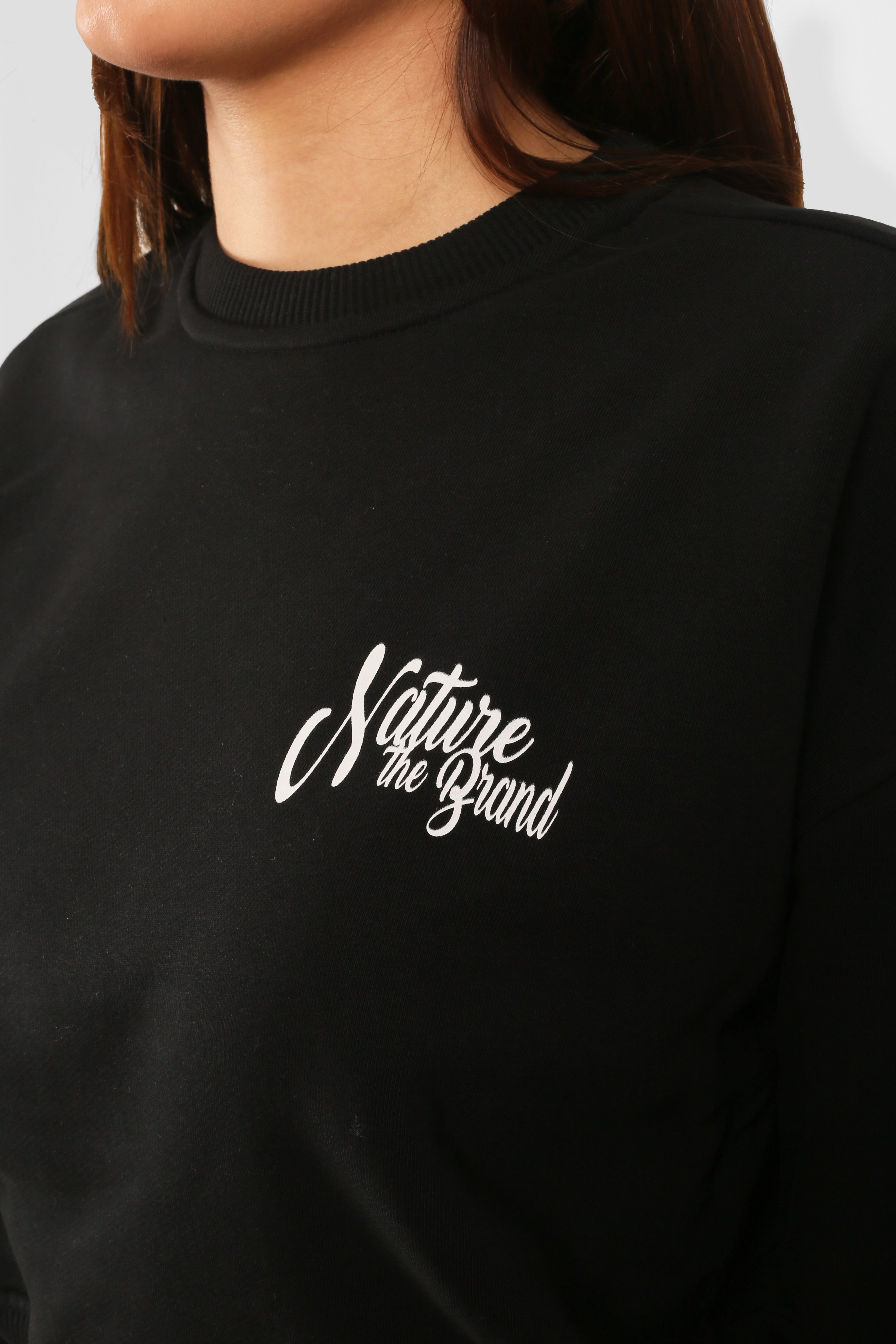 NTB Kısa Bel Sweatshirt Black Color