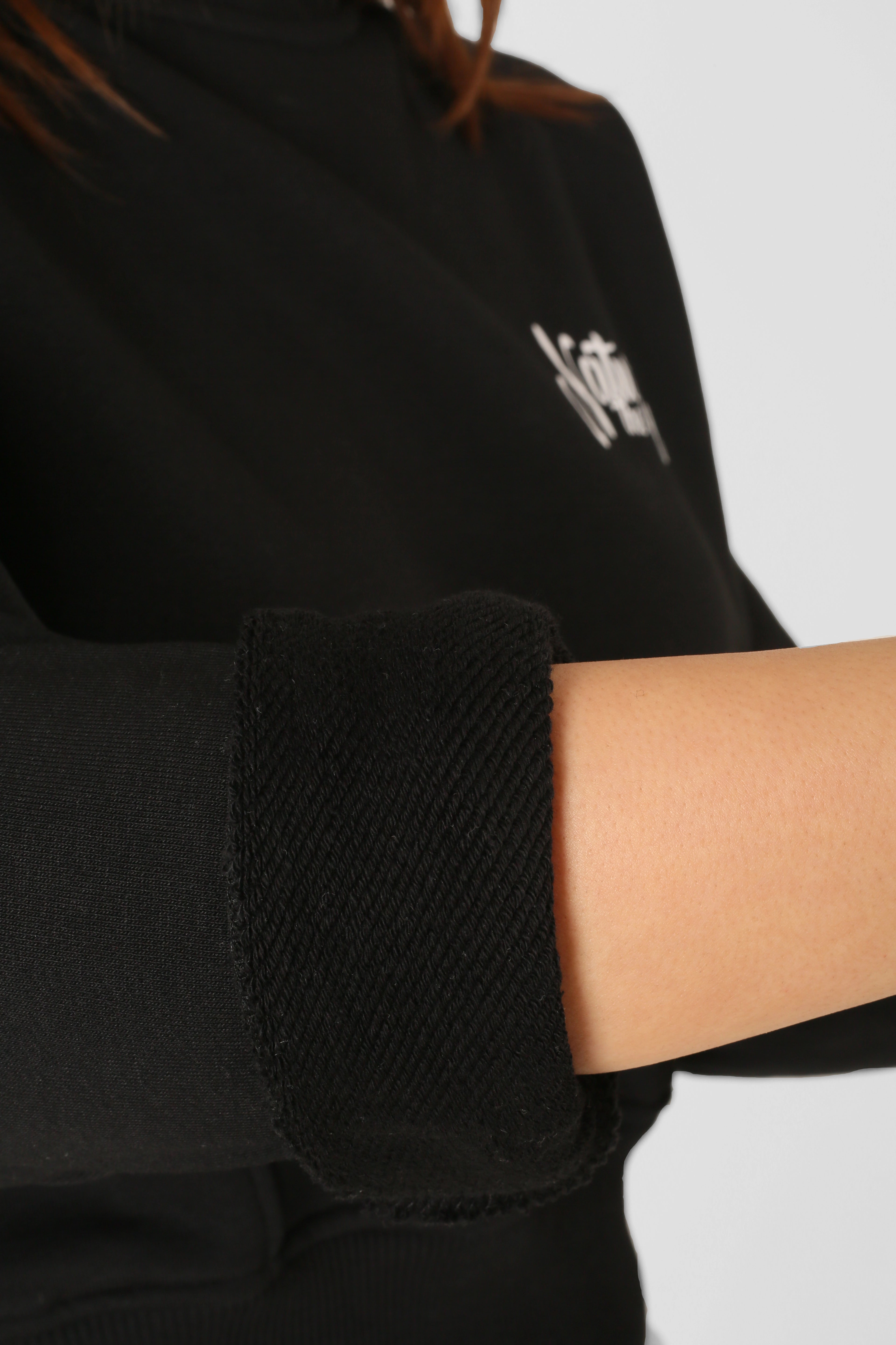 NTB Kısa Bel Sweatshirt Black Color