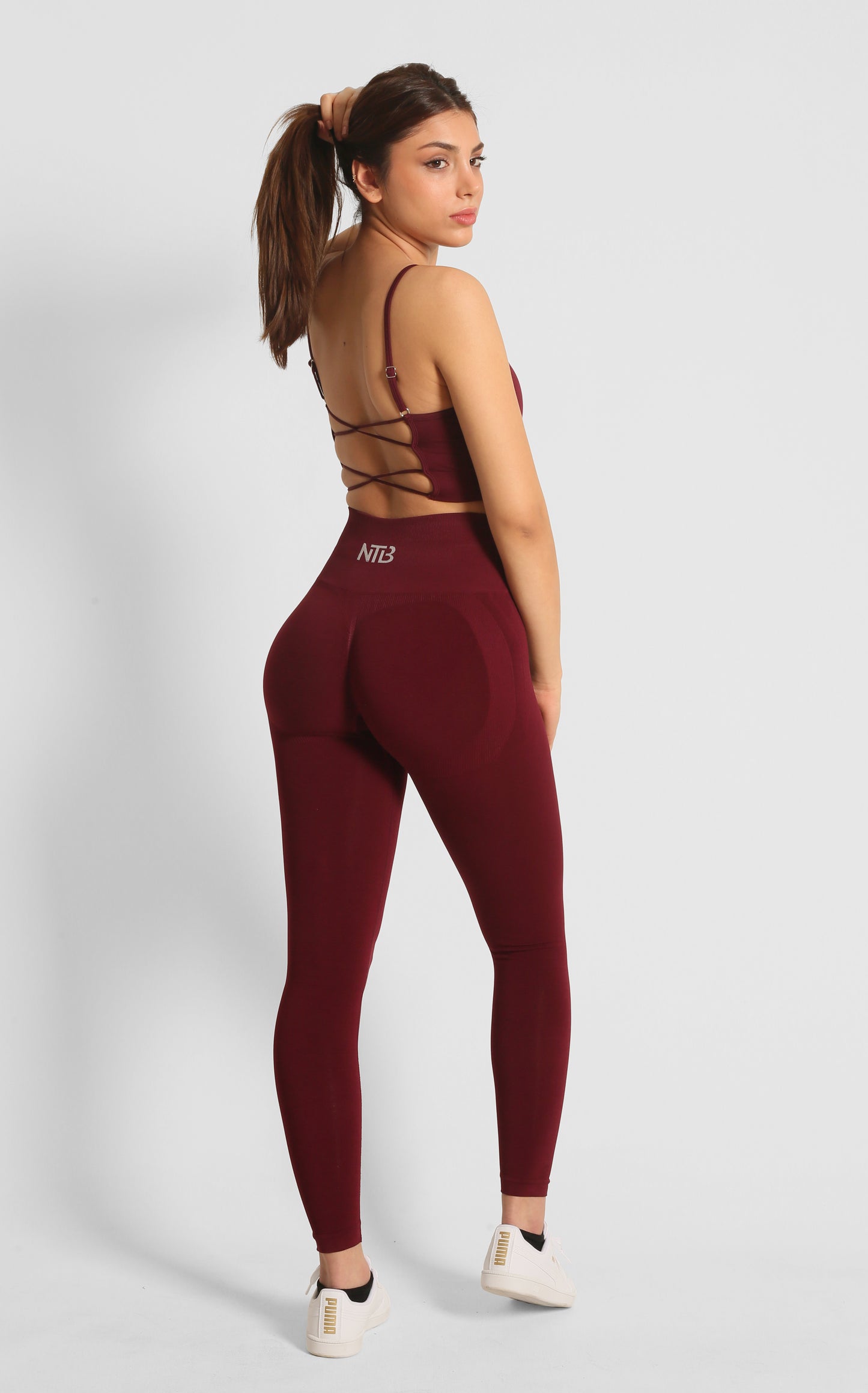 NTB High Waist Hip Enhancer Nahtlose Scrunch-Strumpfhose, Grau