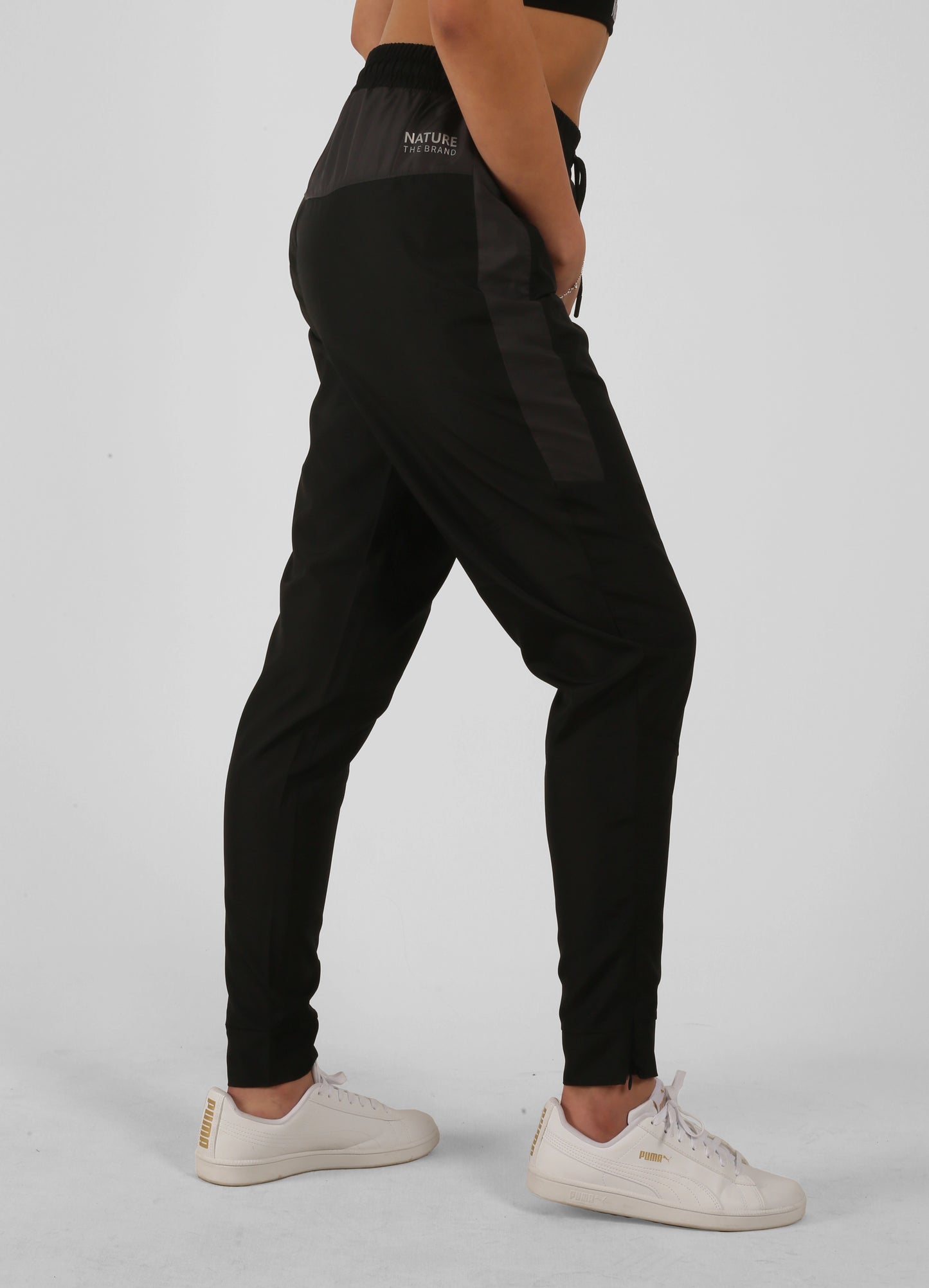 NTB Unisex Printed Track Pants Black Color