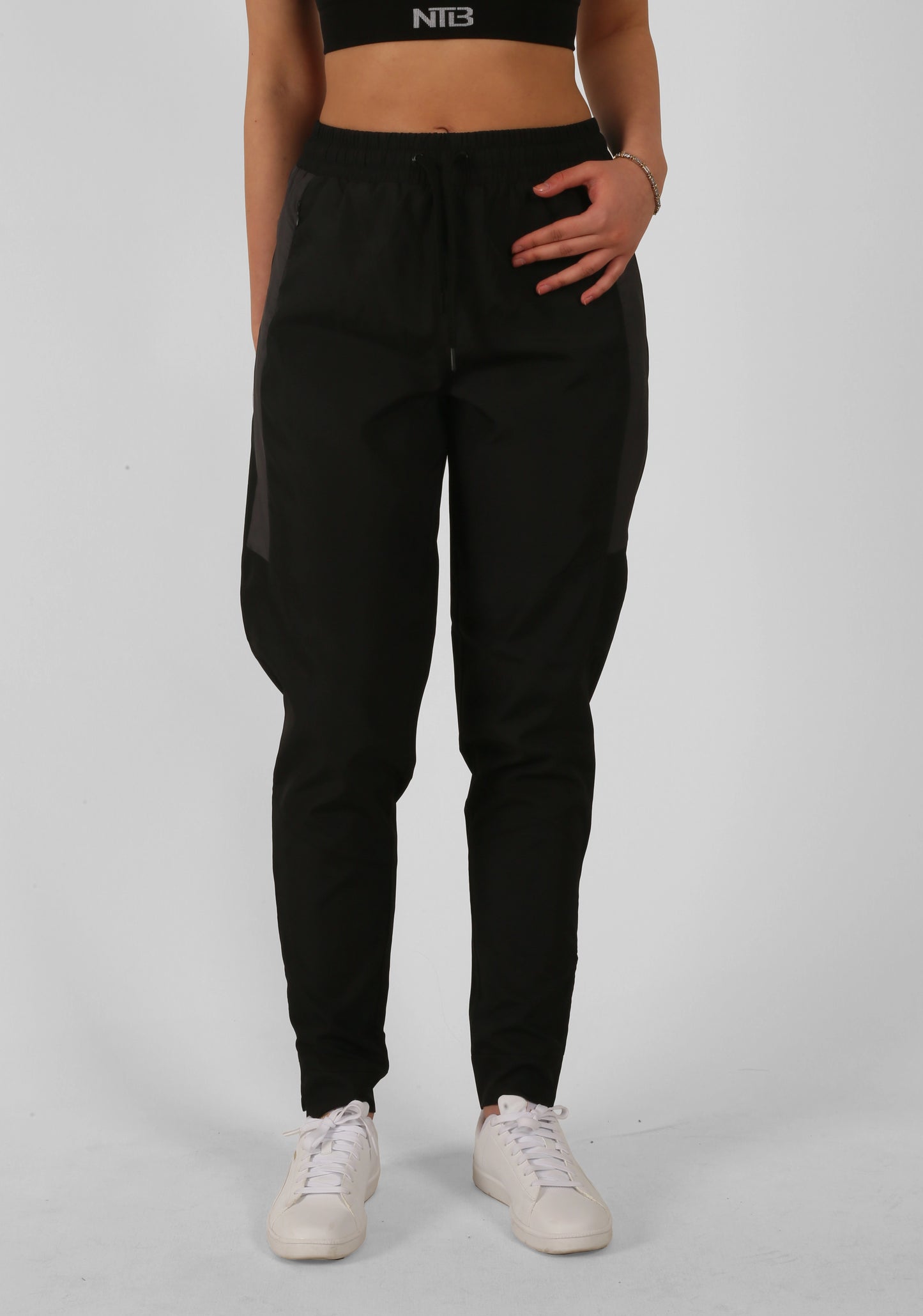 NTB Unisex Printed Track Pants Black Color