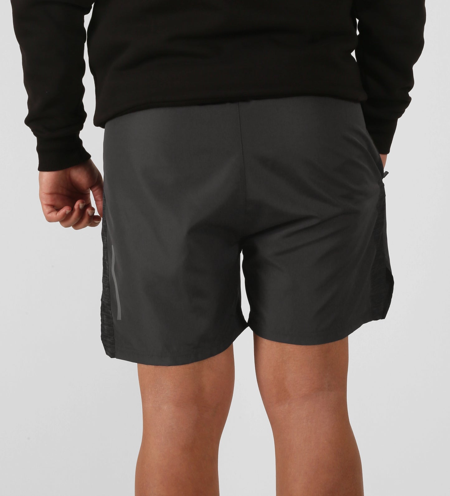 NTB Unisex Şort Çizgili Desen Detaylı Charcoal Color