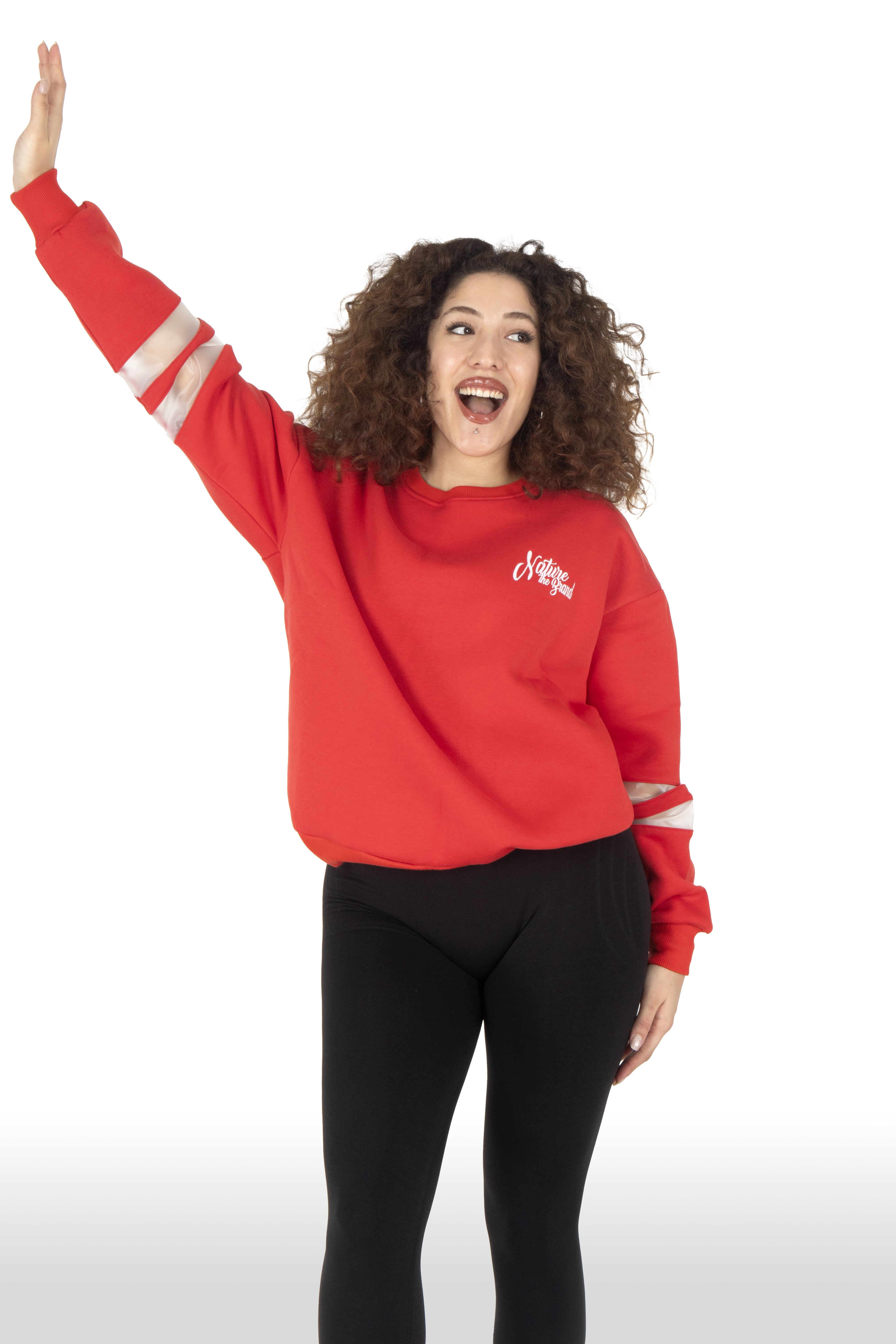 NTB Damen-Sweatshirt mit Rundhalsausschnitt, Schwarz