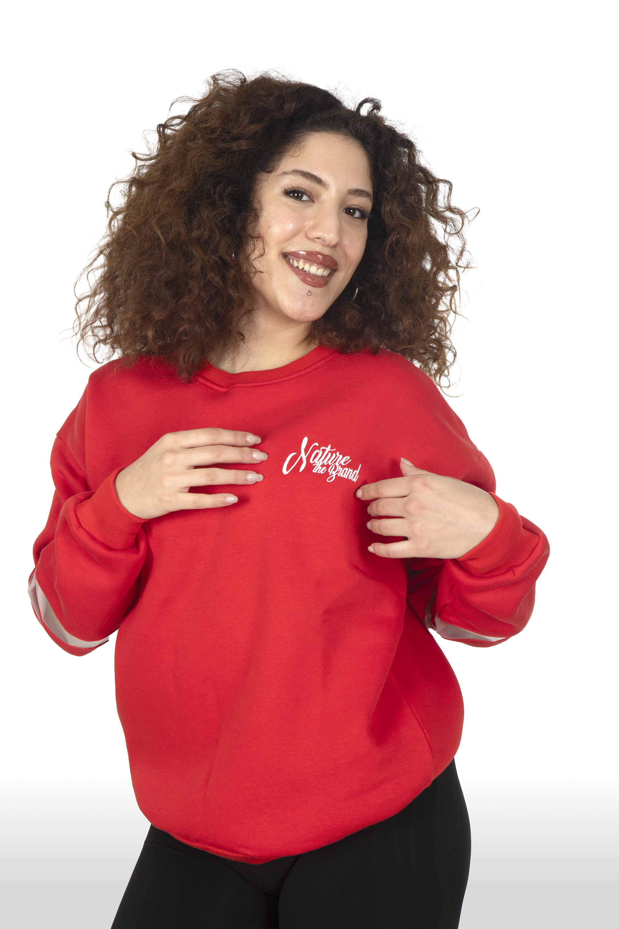 NTB Damen-Sweatshirt mit Rundhalsausschnitt, Schwarz
