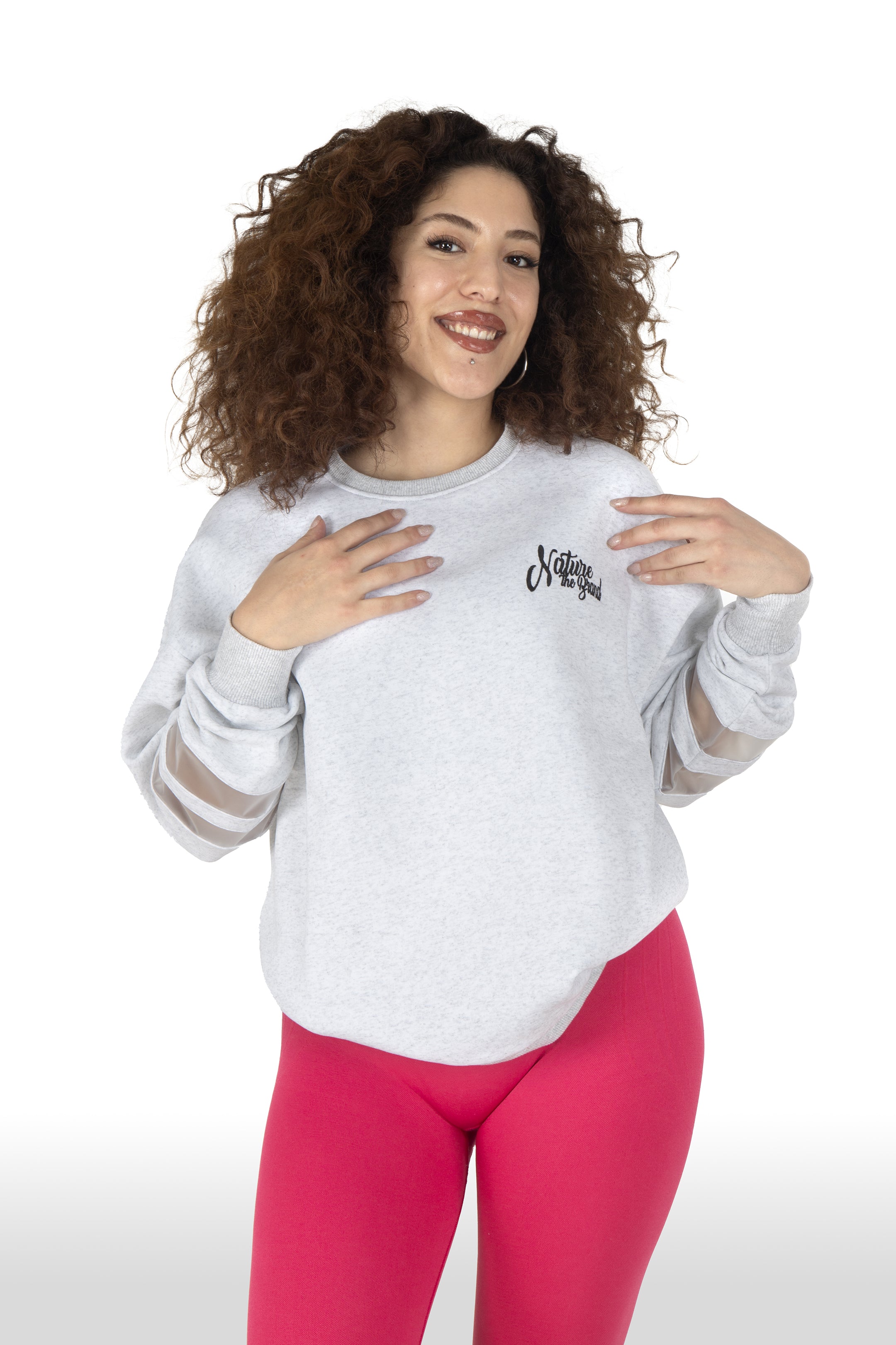 NTB Damen-Sweatshirt mit Rundhalsausschnitt, Schwarz