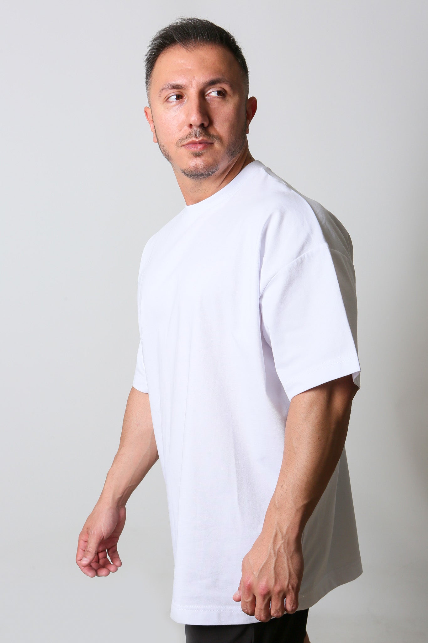 Sırt Baskılı Oversize T-Shirt White