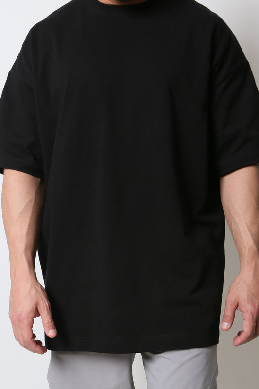 Sırt Baskılı Oversize T-Shirt Black