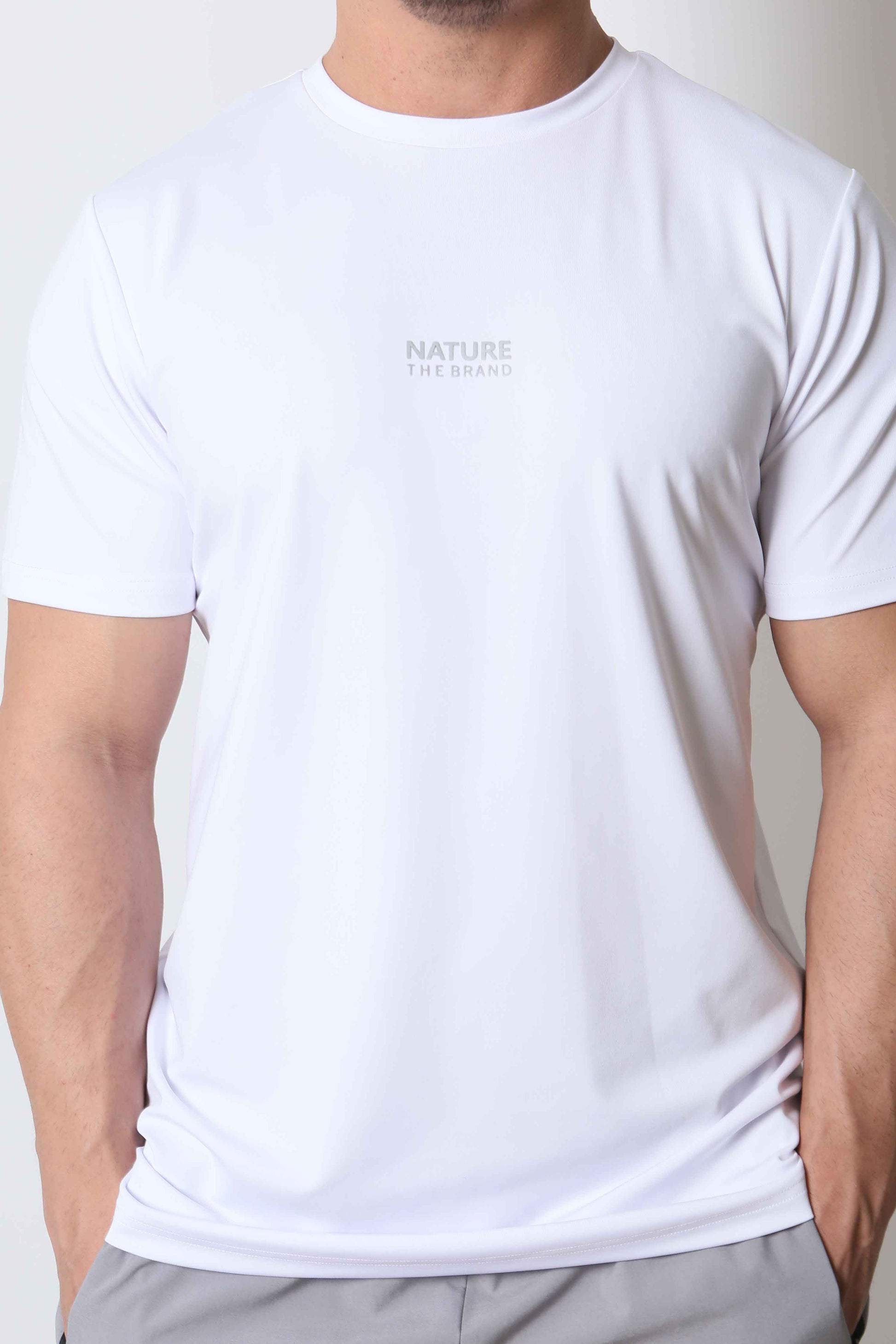 Takma Kol Standart Performans T-Shirt White