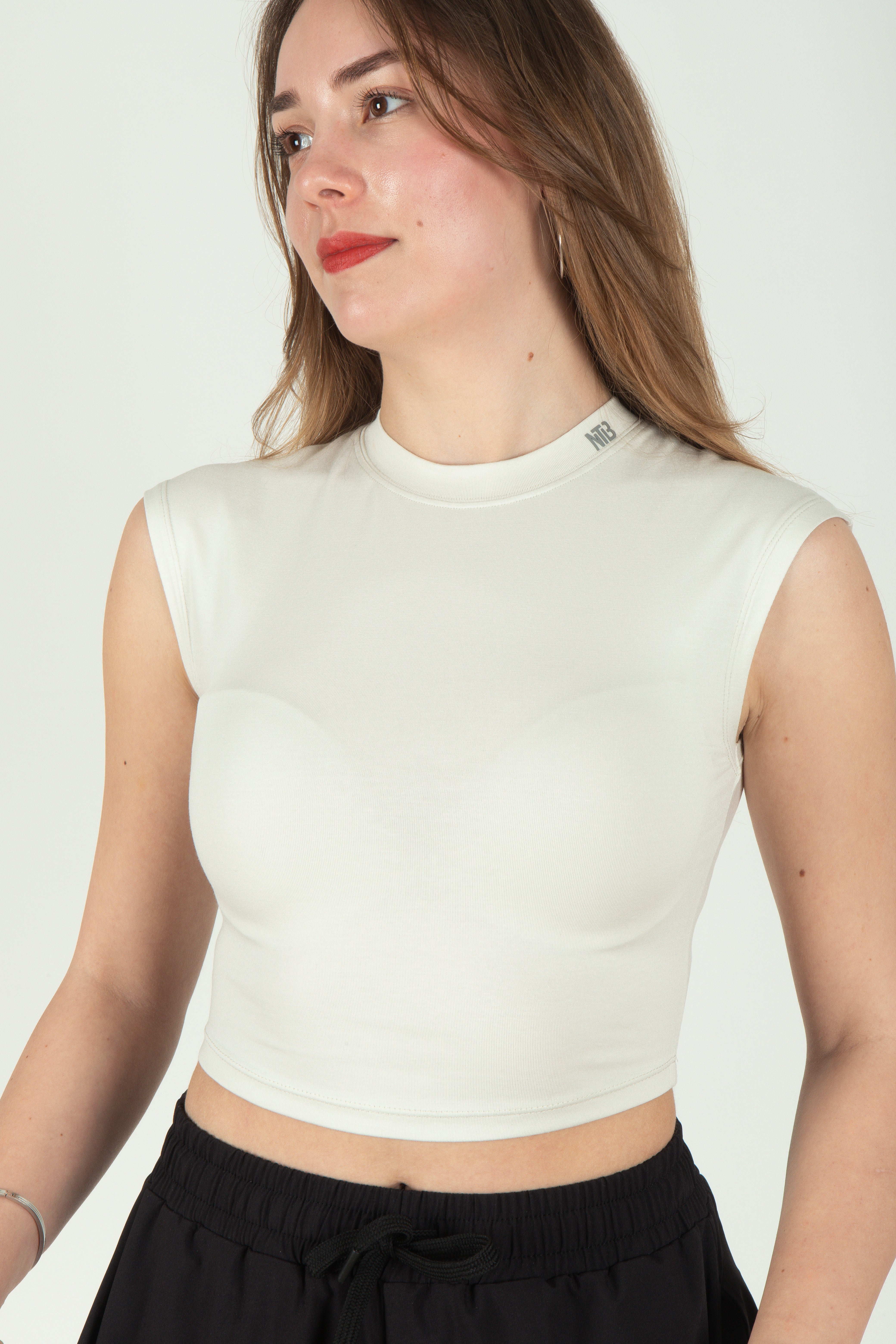 NTB Baskılı Kısa Kol Tişört Beyaz