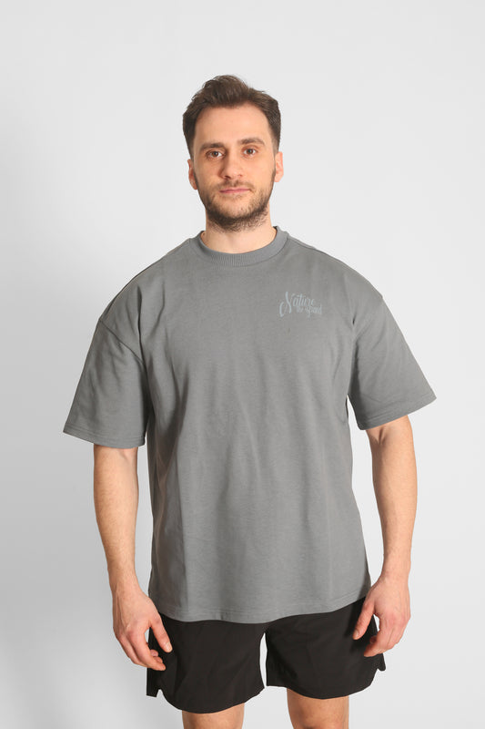 NTB Unisex Oversize T-Shirt Graphit Renk