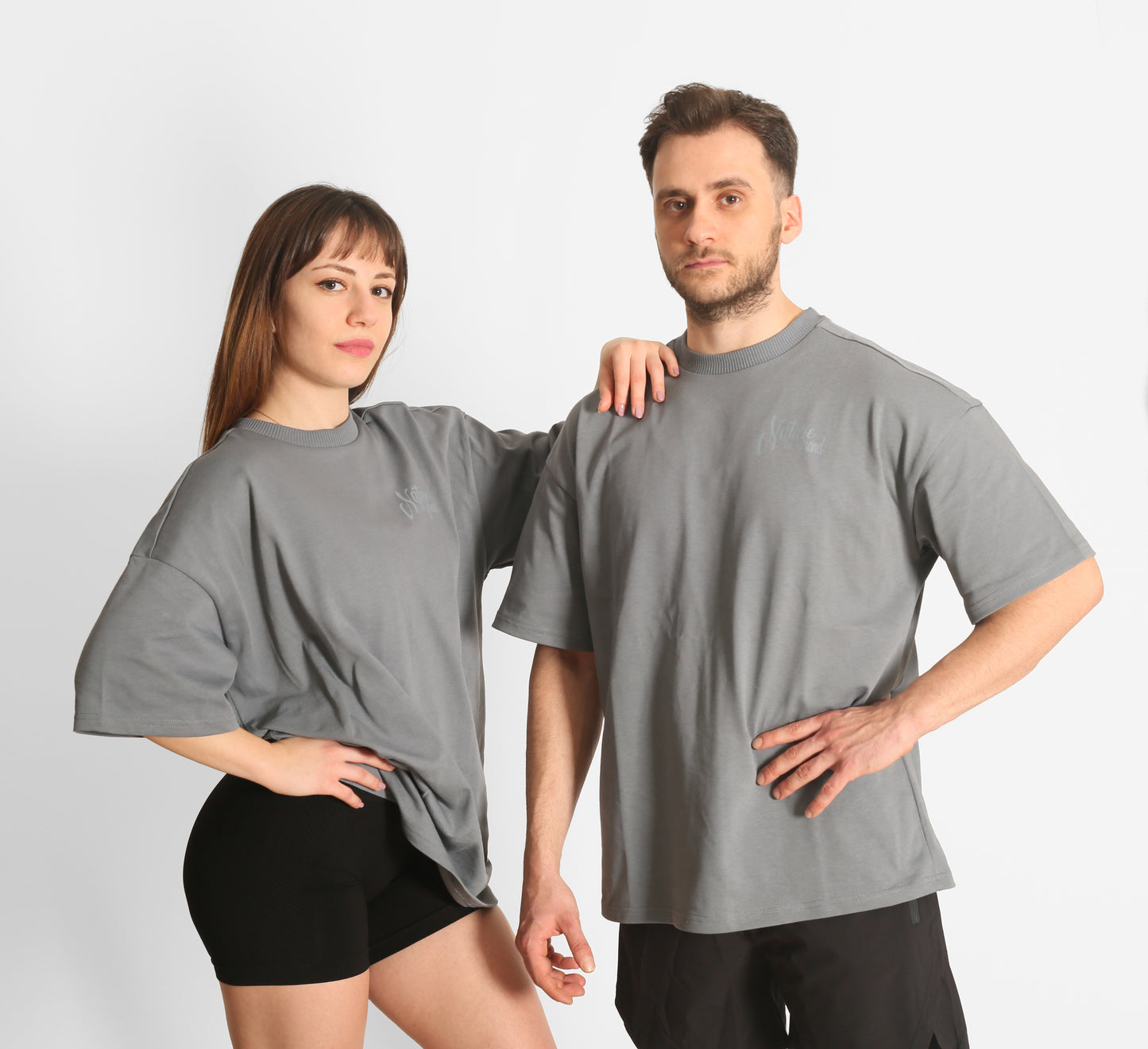 NTB Unisex Oversize T-Shirt Graphit Renk