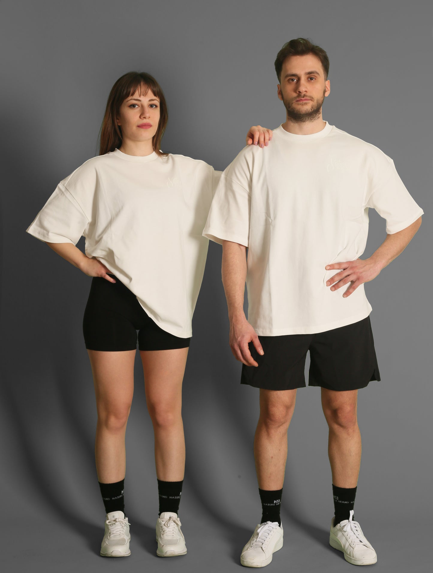 NTB Unisex Oversize T-Shirt Of White Renk