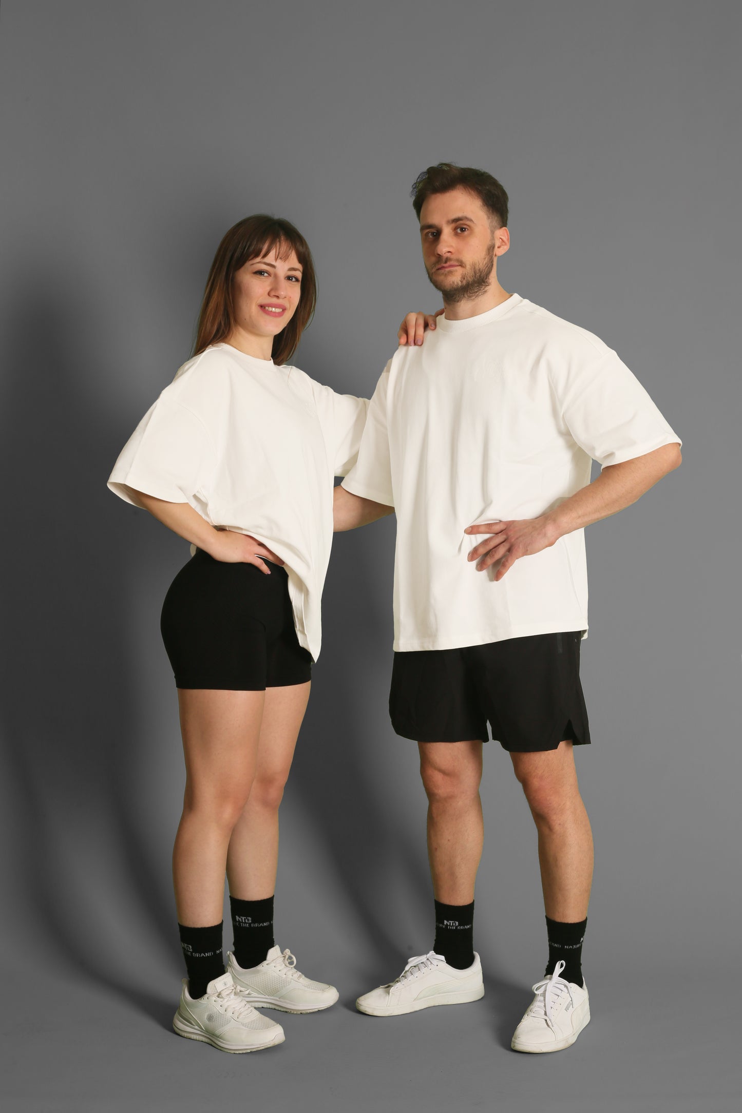 NTB Unisex Oversize T-Shirt Of White Renk