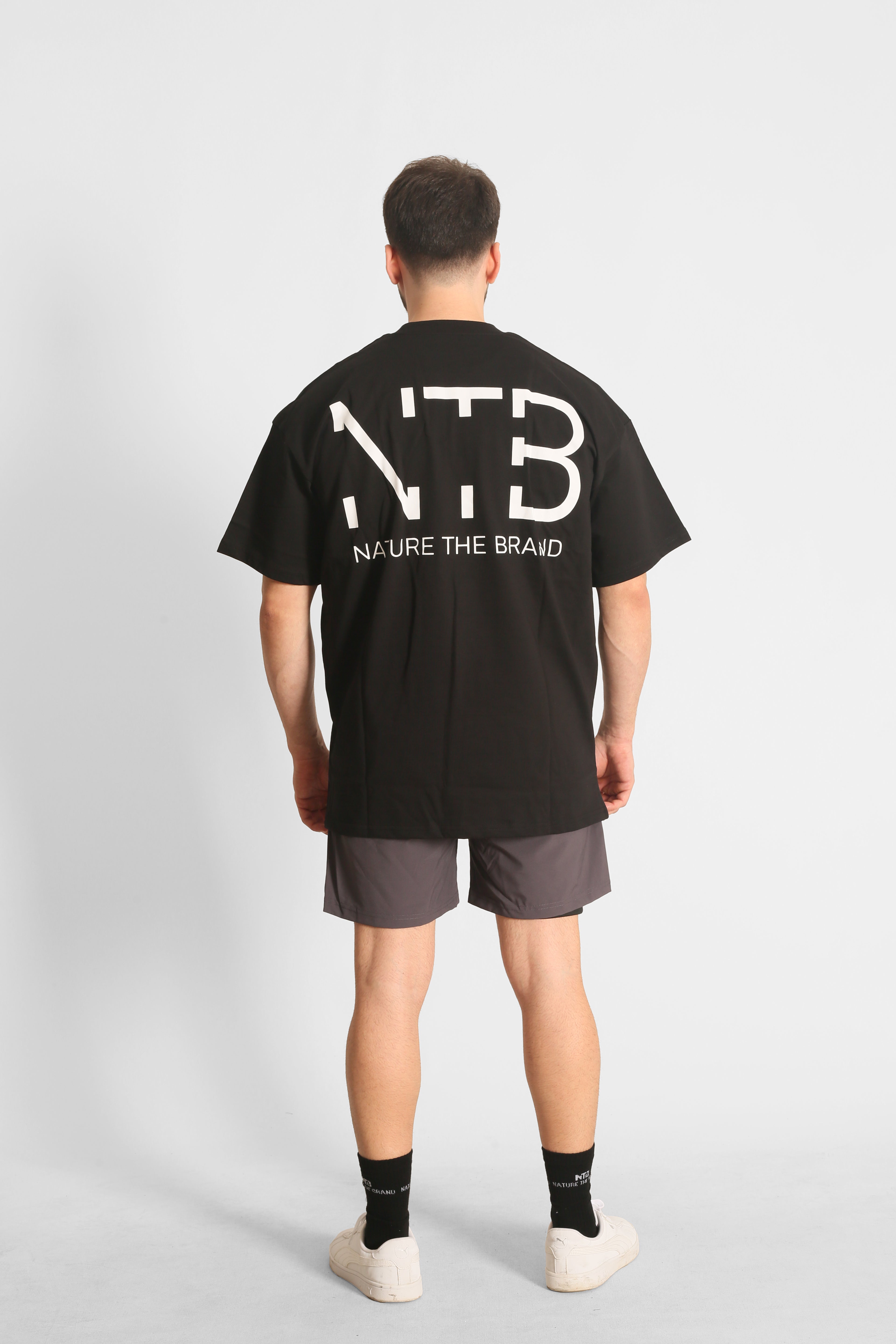 NTB Unisex Sırt Baskılı Oversize T-Shirt Black