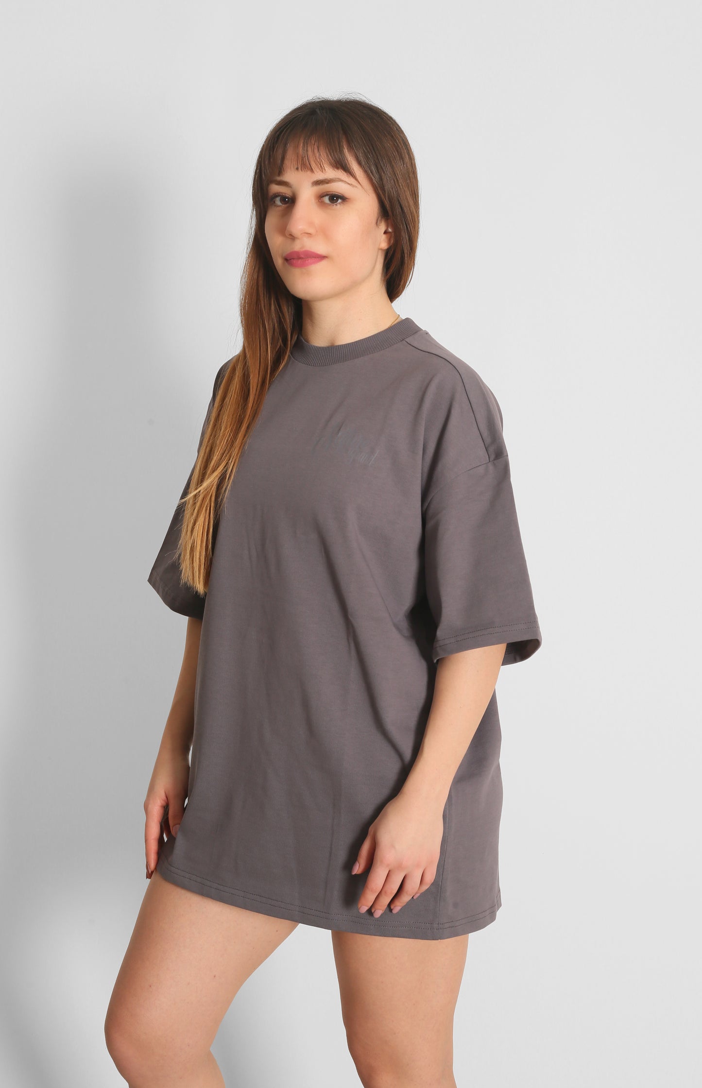 NTB Unisex Oversize T-Shirt Graphit Renk