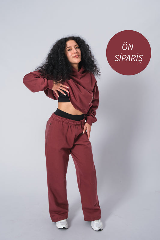 Kadın Vişne Çürüğü Eşofman Altı