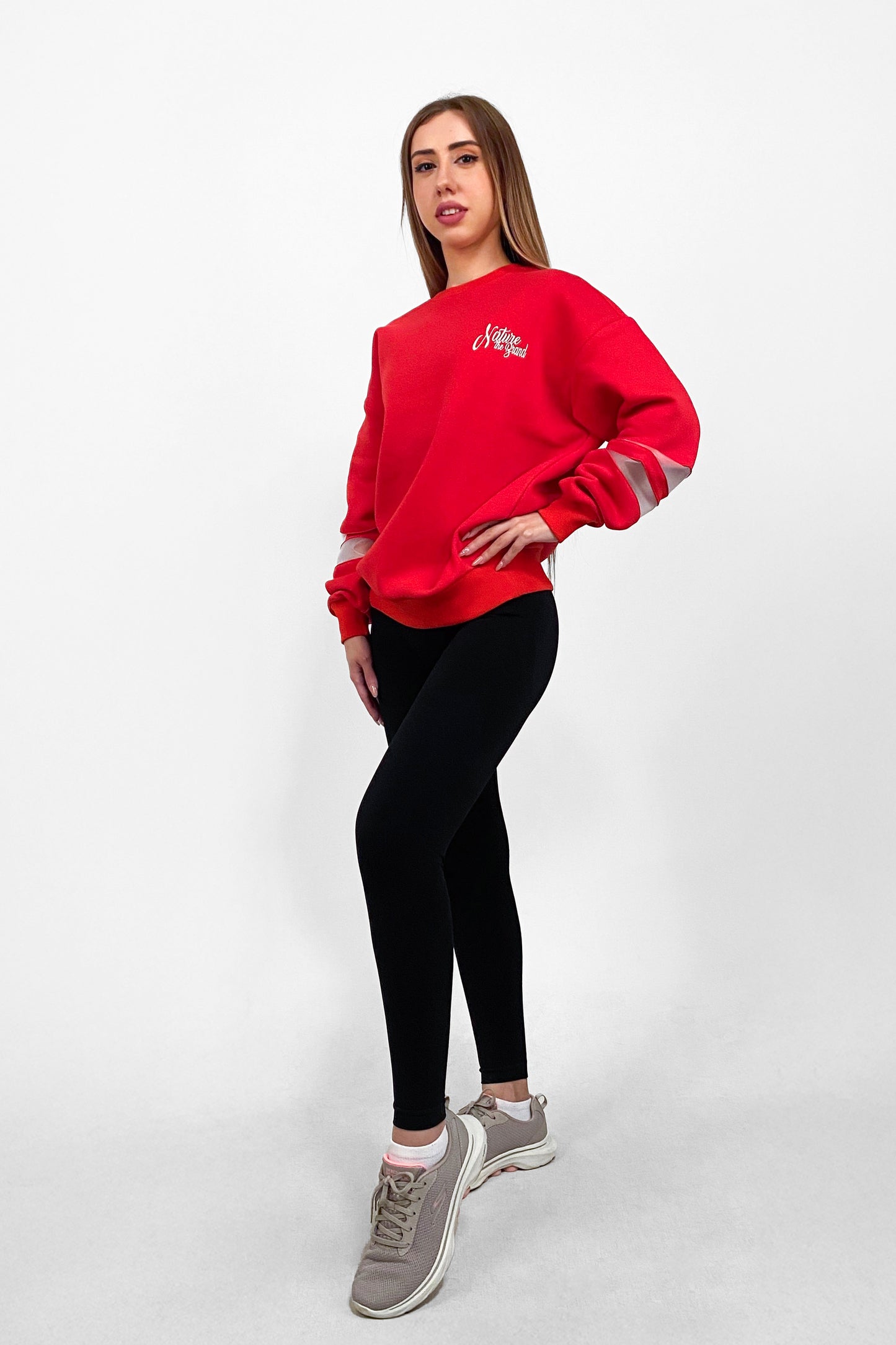 NTB Damen-Sweatshirt mit Rundhalsausschnitt, Schwarz