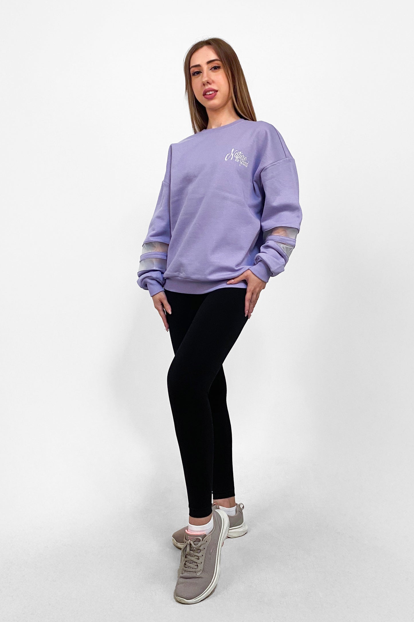 NTB Damen-Sweatshirt mit Rundhalsausschnitt, Schwarz