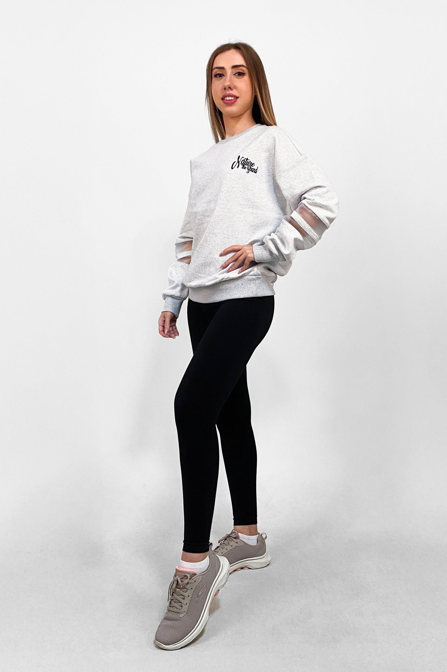 NTB Damen-Sweatshirt mit Rundhalsausschnitt, Schwarz