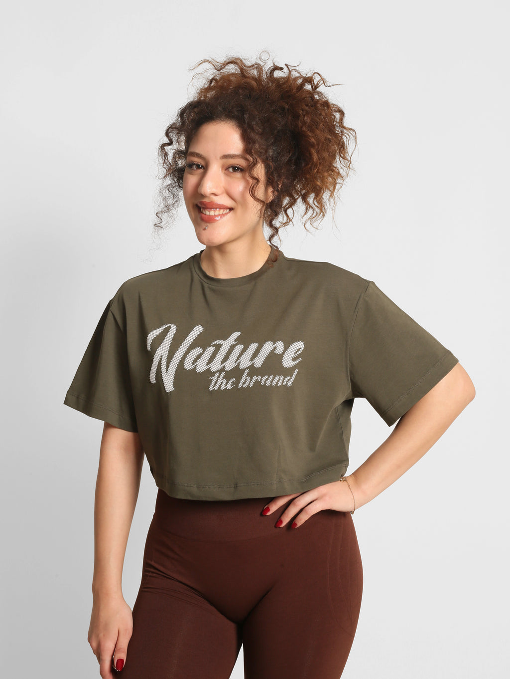 NTB Crop T-Shirt Khaki