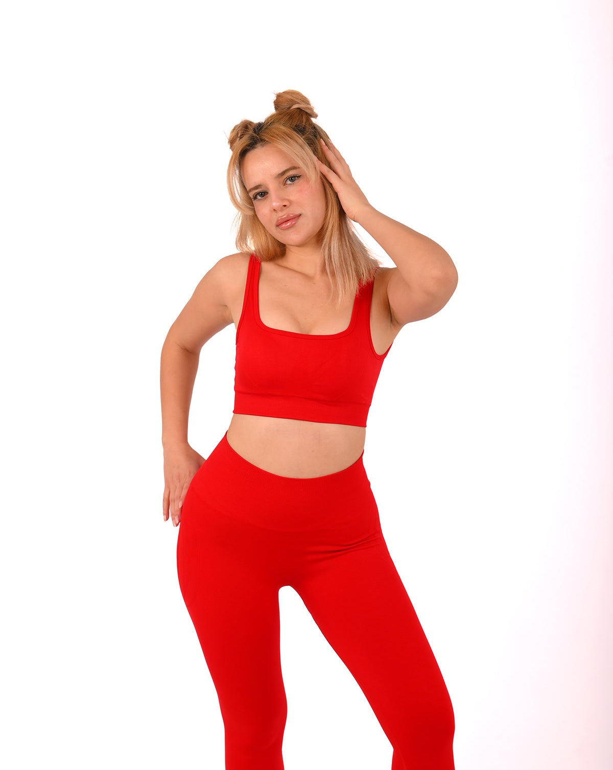 Dikişsiz Sculpt Sporcu Sütyeni Kırmızı