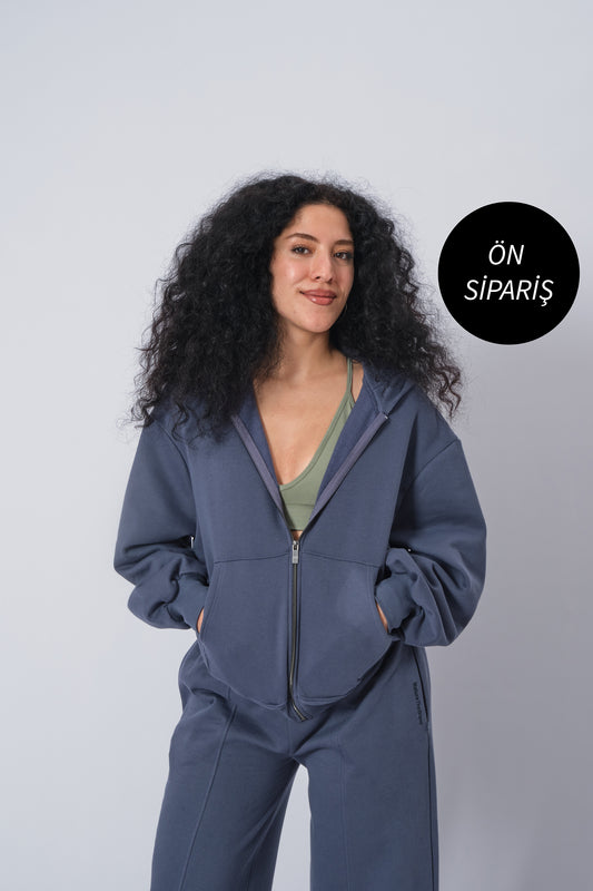 Kadın Dark Saphire  Hoodie