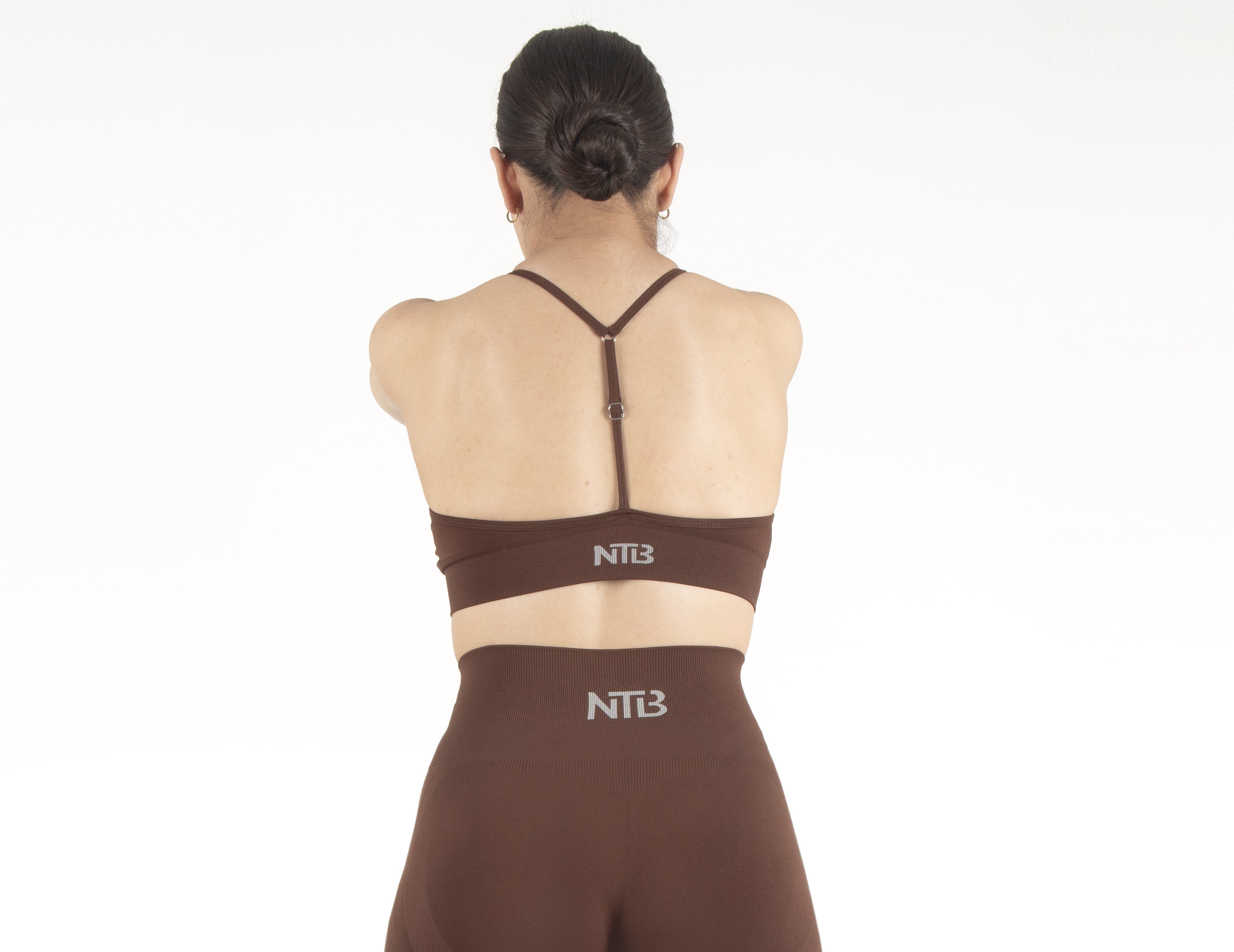 İp Askılı Sporcu Sütyeni Bra Kahverengi