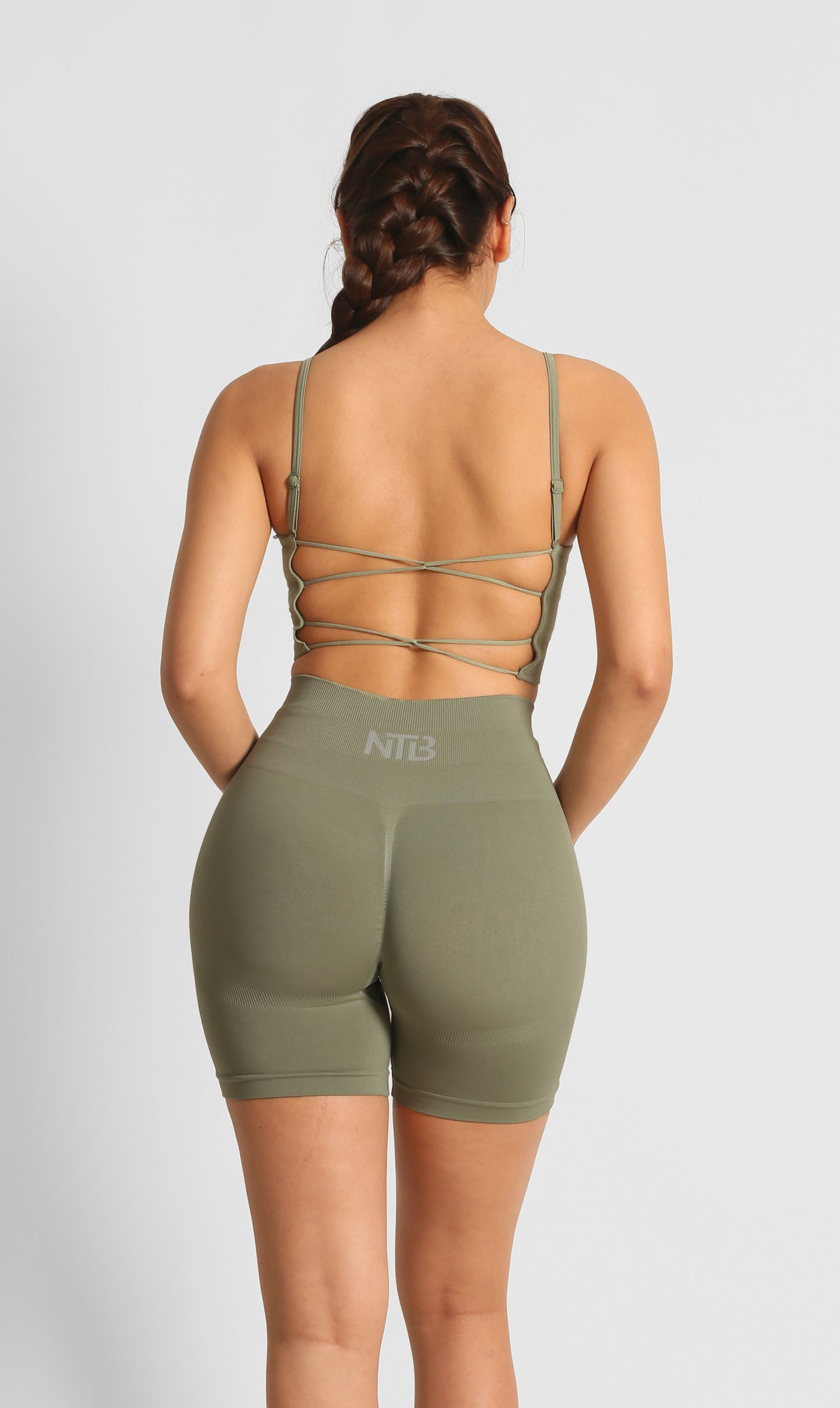 NTB Push-Up Scrunch Kısa Tayt Khaki  Color