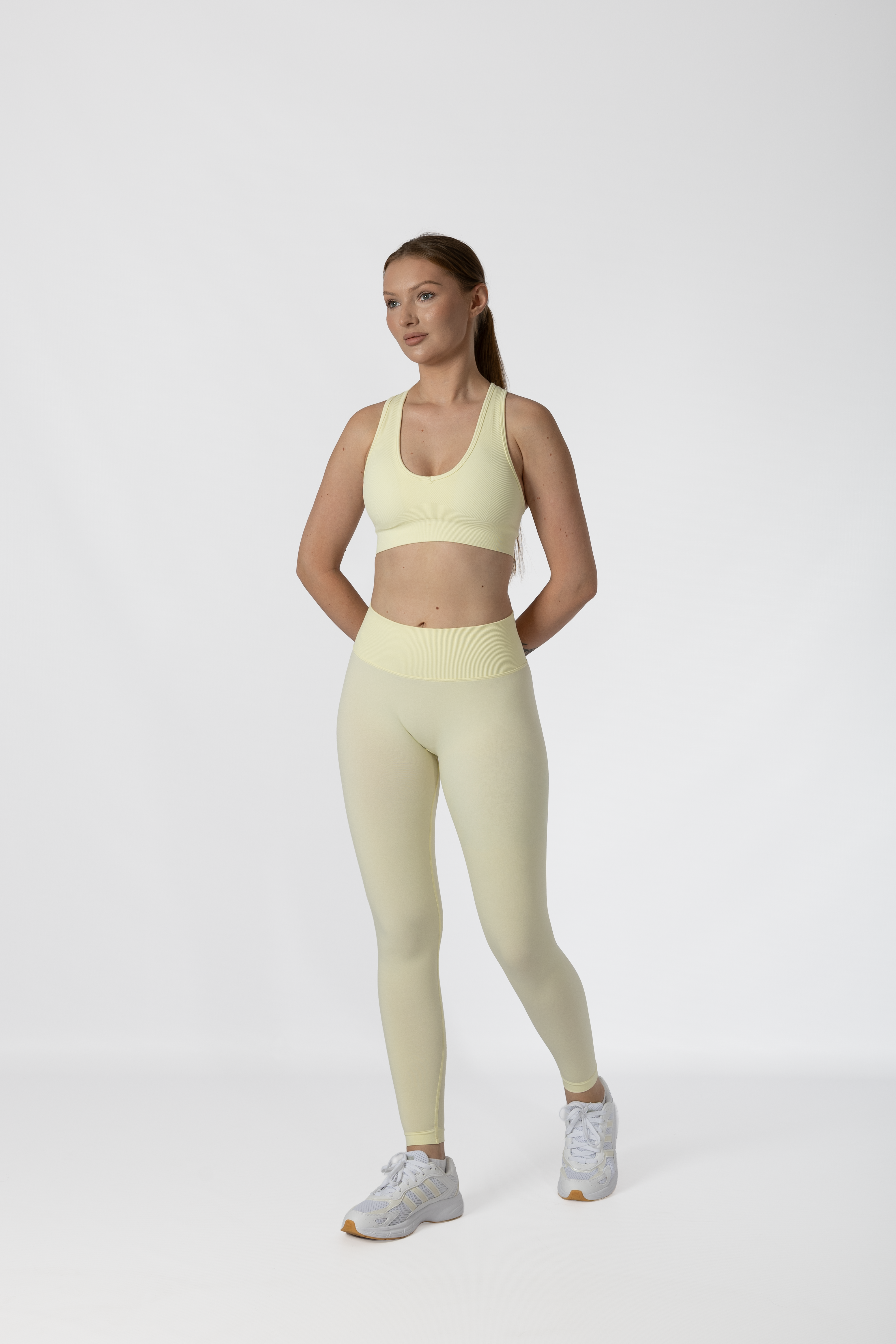 Düşük Bel Tayt Kalça Toparlayıcı Light Yellow
