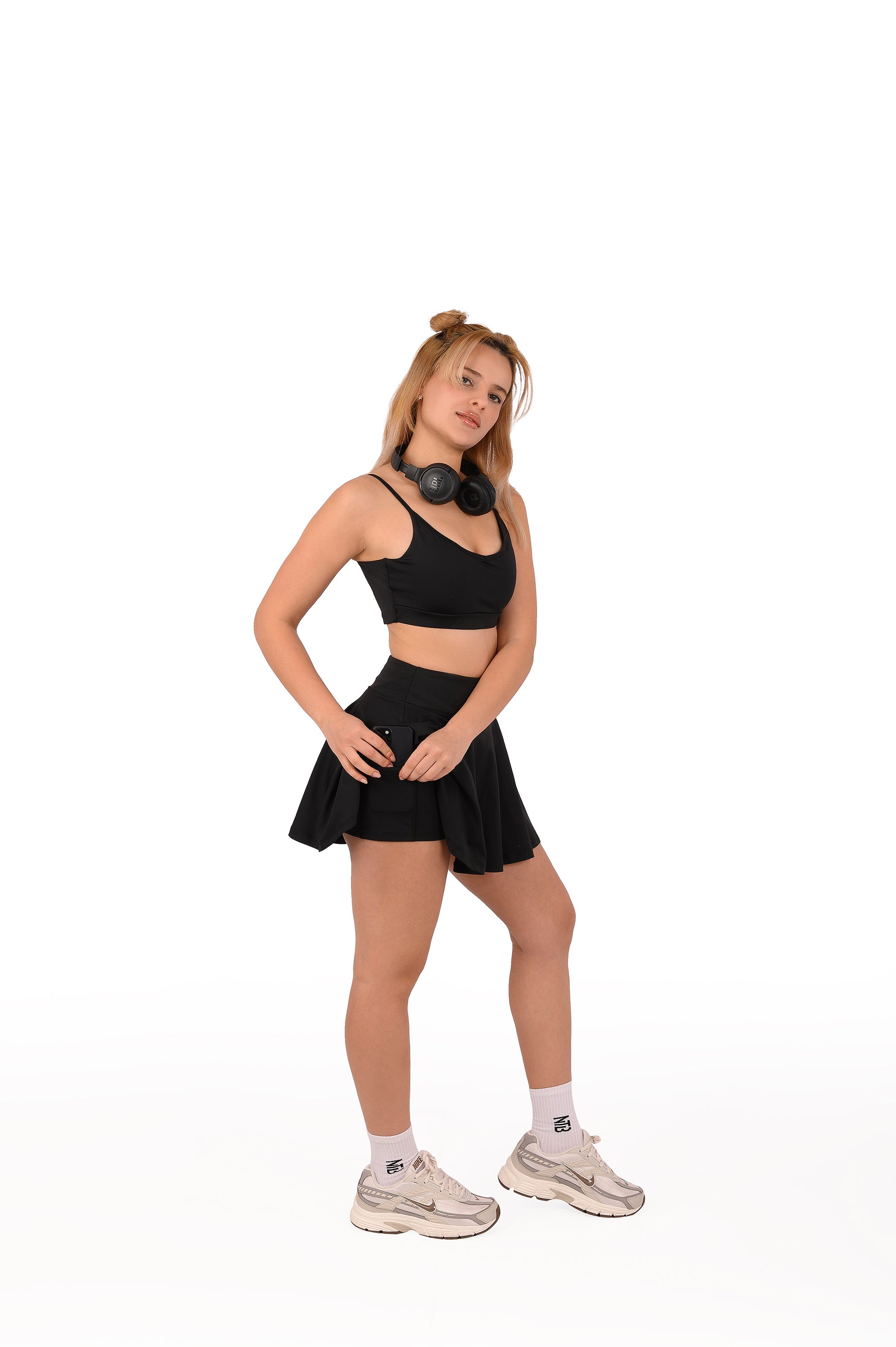 Siyah Tenis Etek