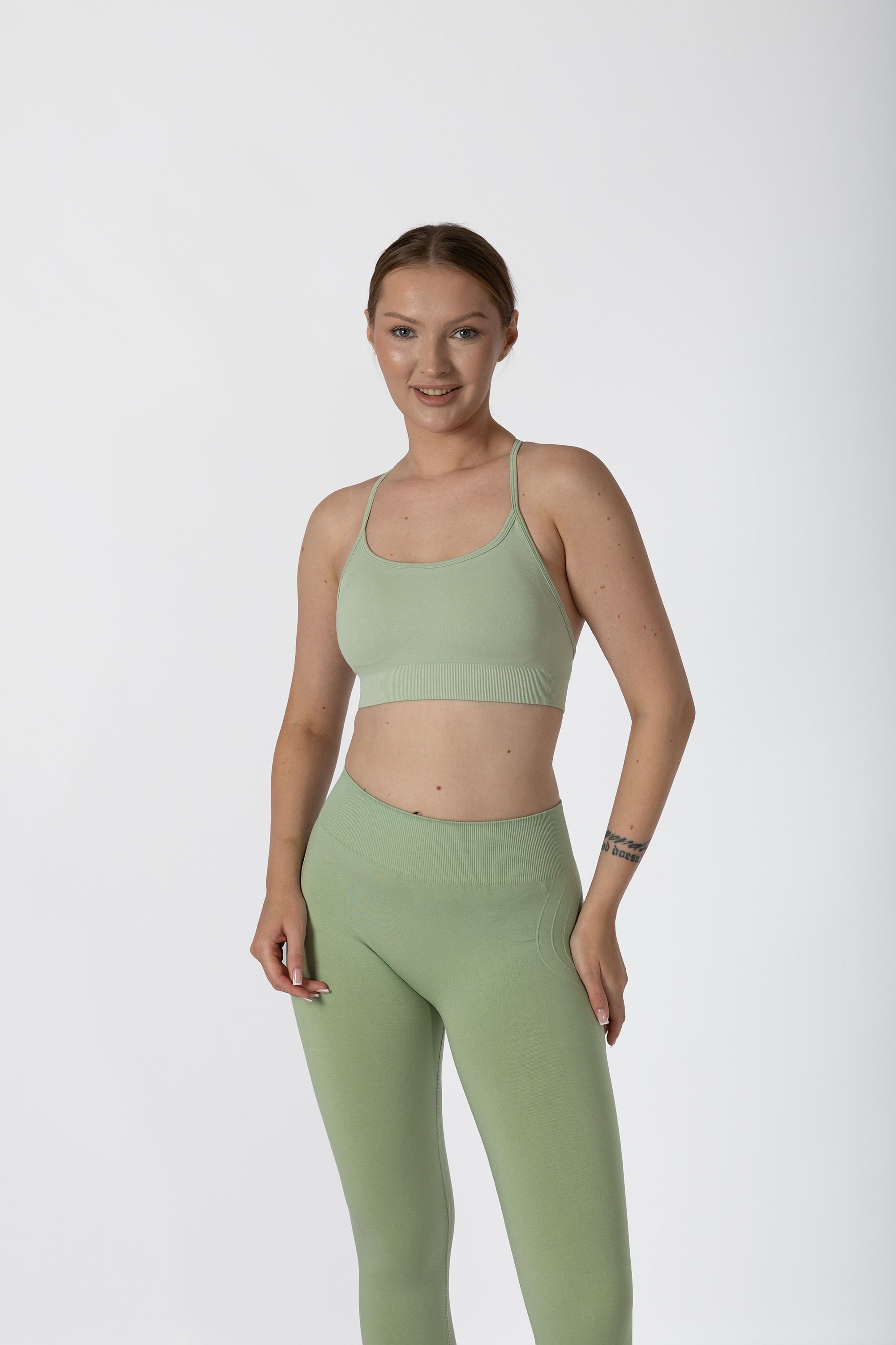 Racer Back Bra Light Green